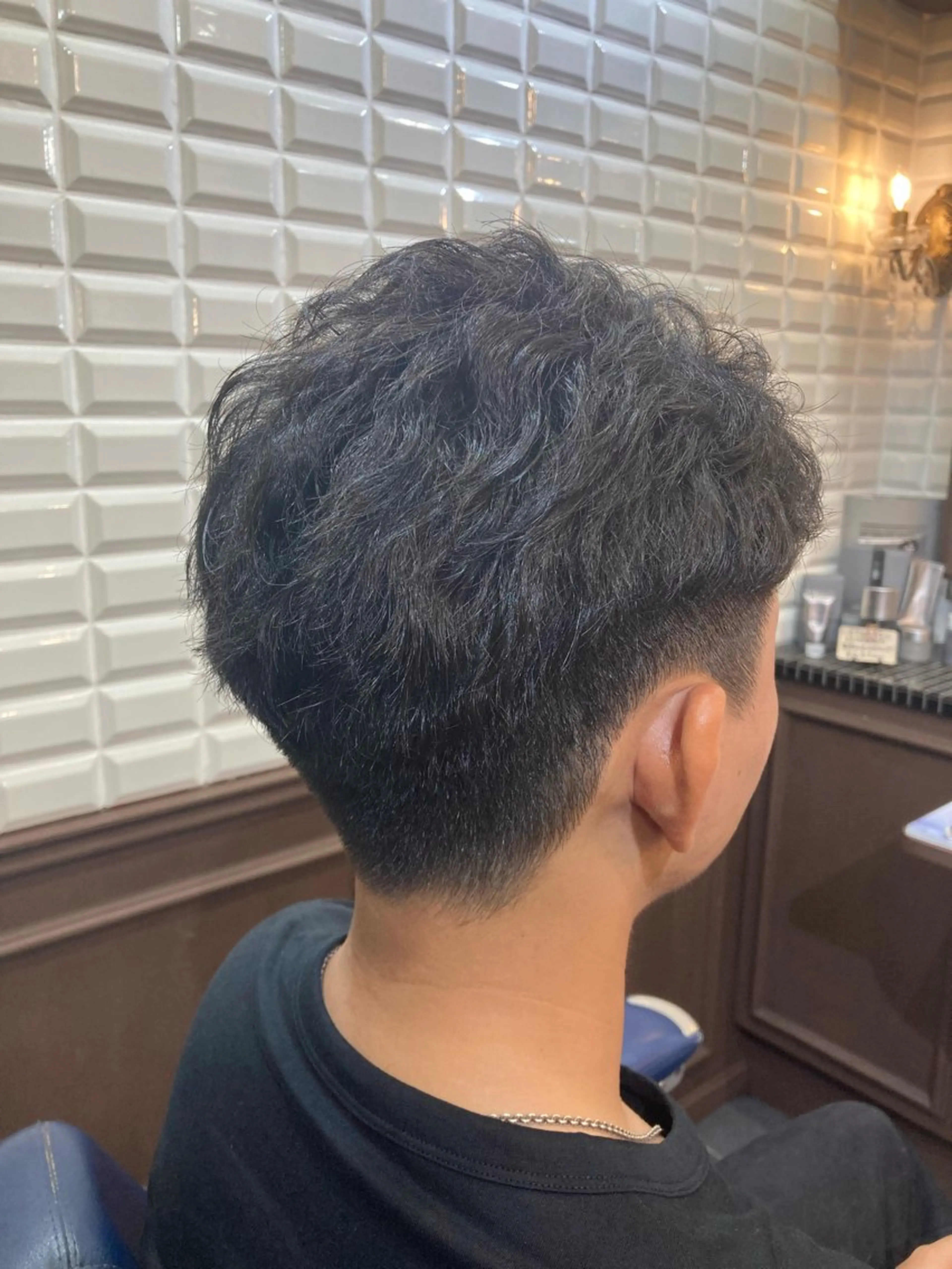 ショート パーマ メンズ メンズパーマ くせ毛 ルピナス中田店長 山口大地のヘアスタイル