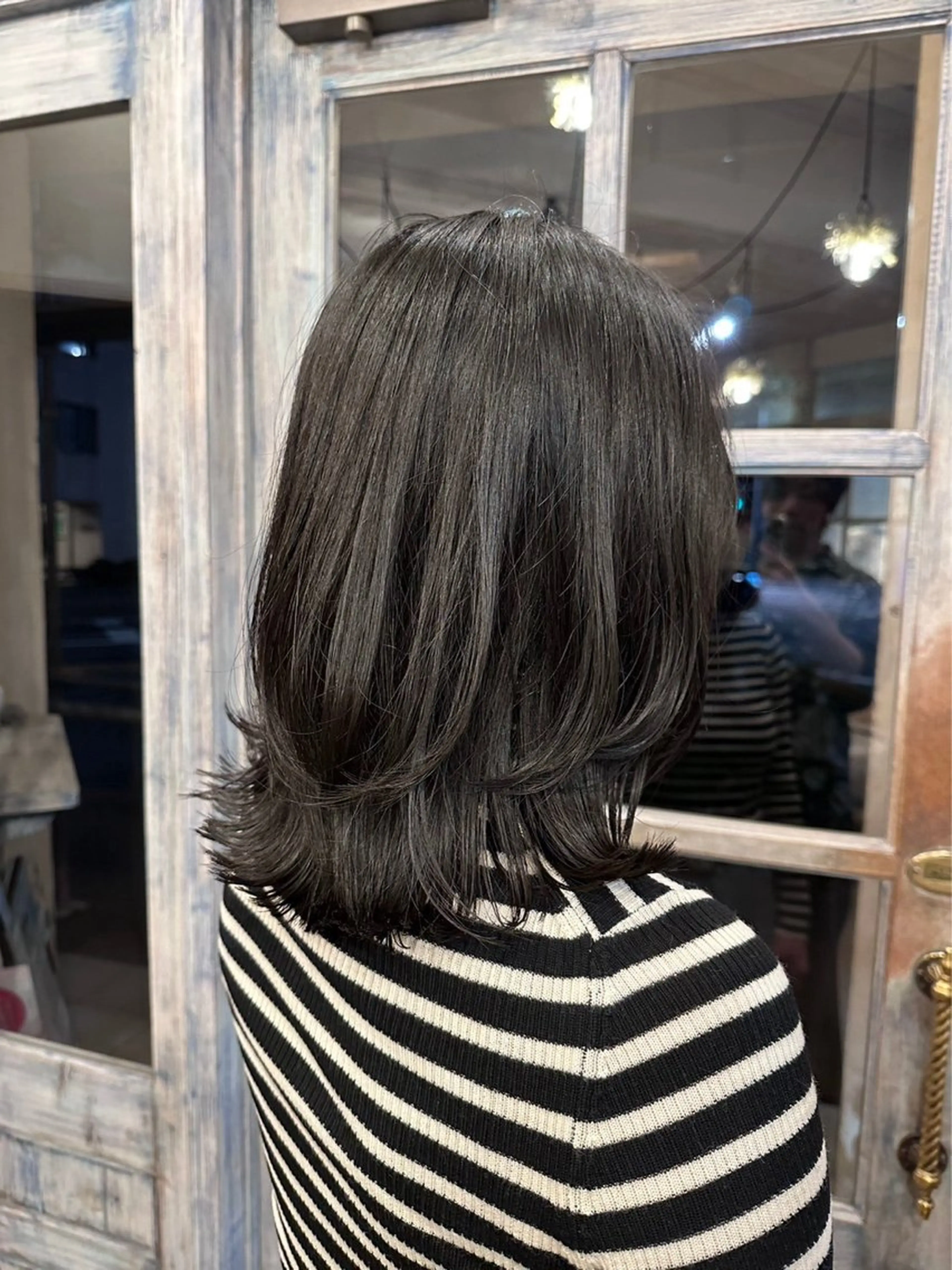 ミディアム ボブレイヤー ボブ レイヤーカット amie by afloat所属・レイヤーカット メンズヘア/伊藤　匠のヘアスタイル