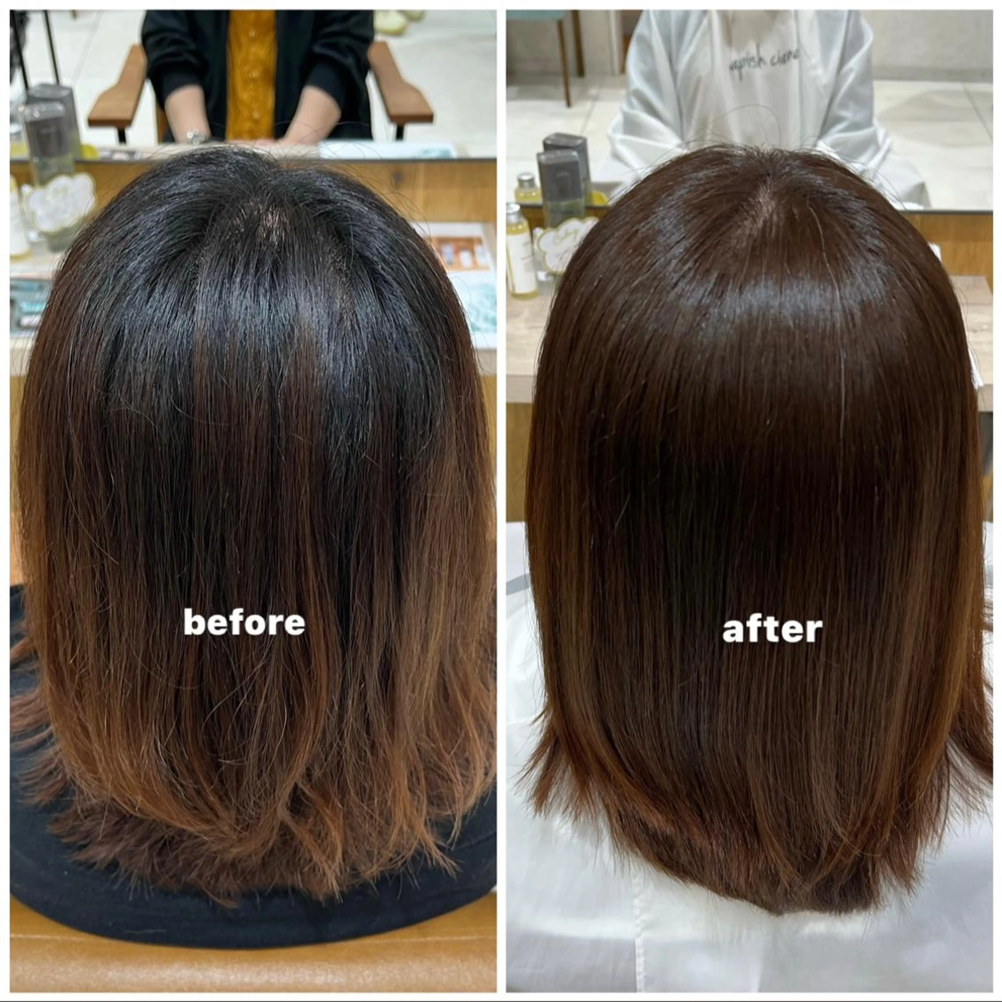 ミディアム カラー 無料カットモデル募集 もえのヘアスタイル