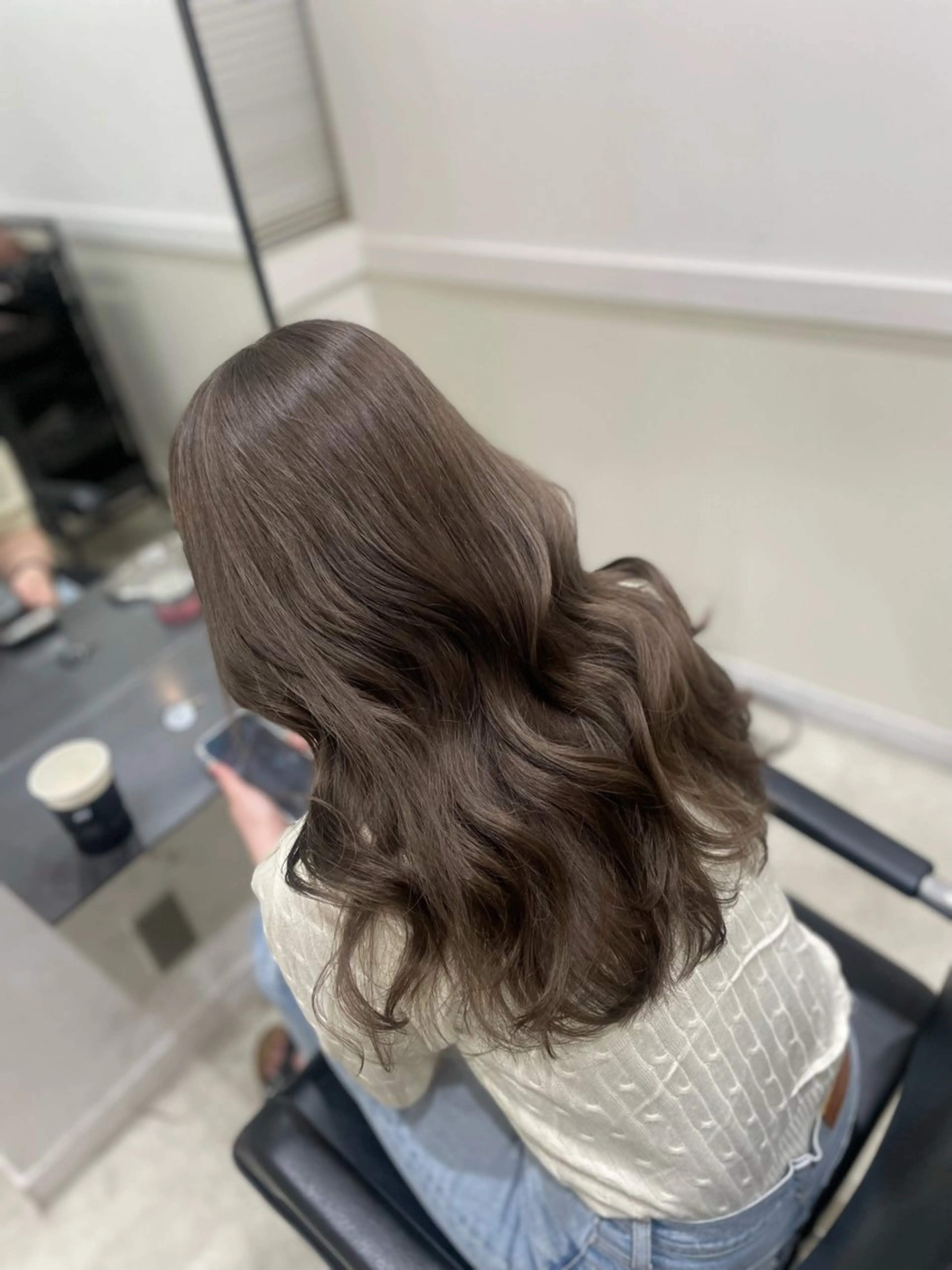 セミロング カット ヘアカラー トリートメント ヘアセット GO TODAY SHAiR SALON所属・🤍韓国トレンド ヘア🤍miku🤍のヘアスタイル
