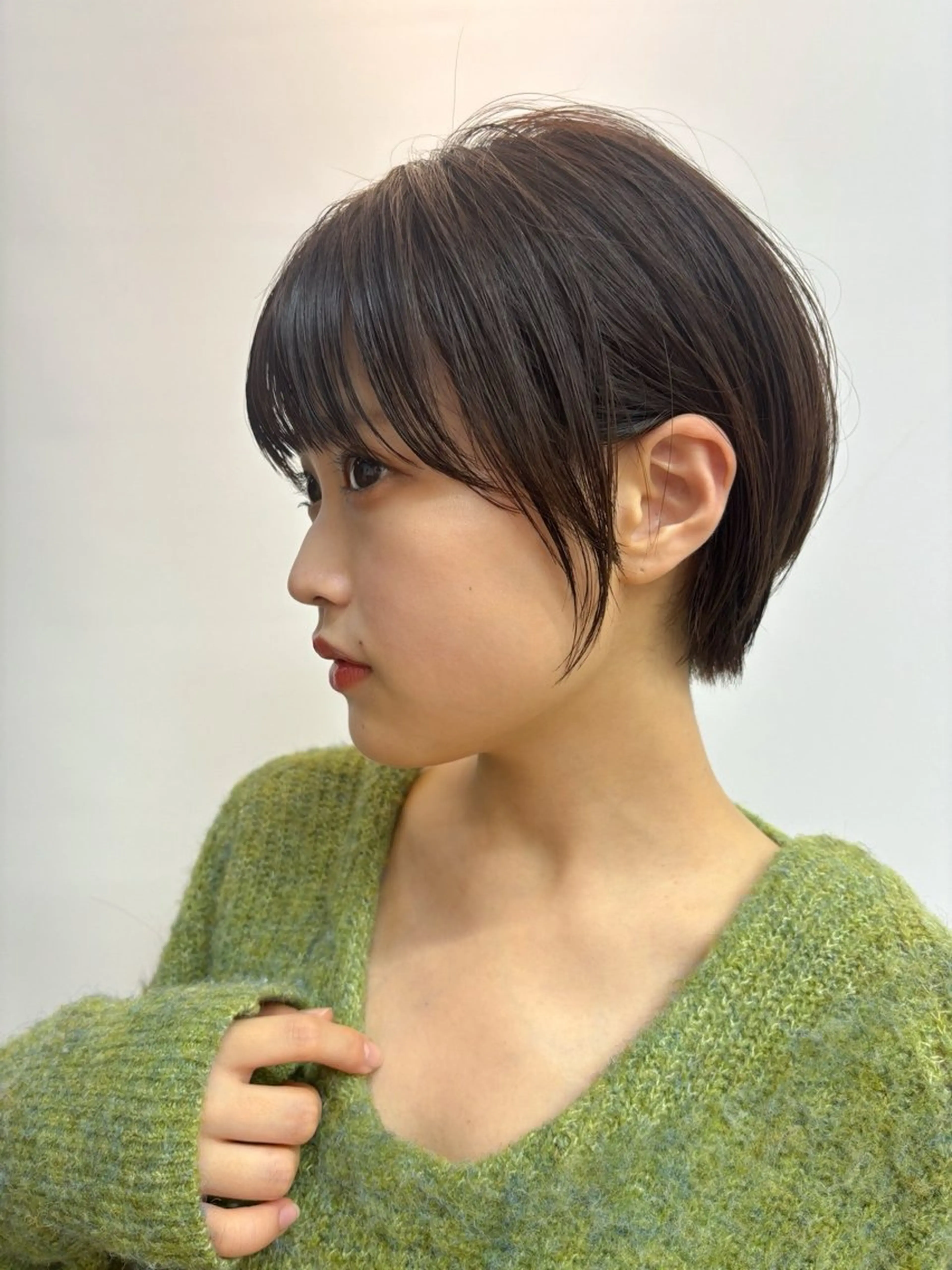 ショート ヘアカラー トリートメント 透明感抜群オリーブ/ ショウキのヘアスタイル