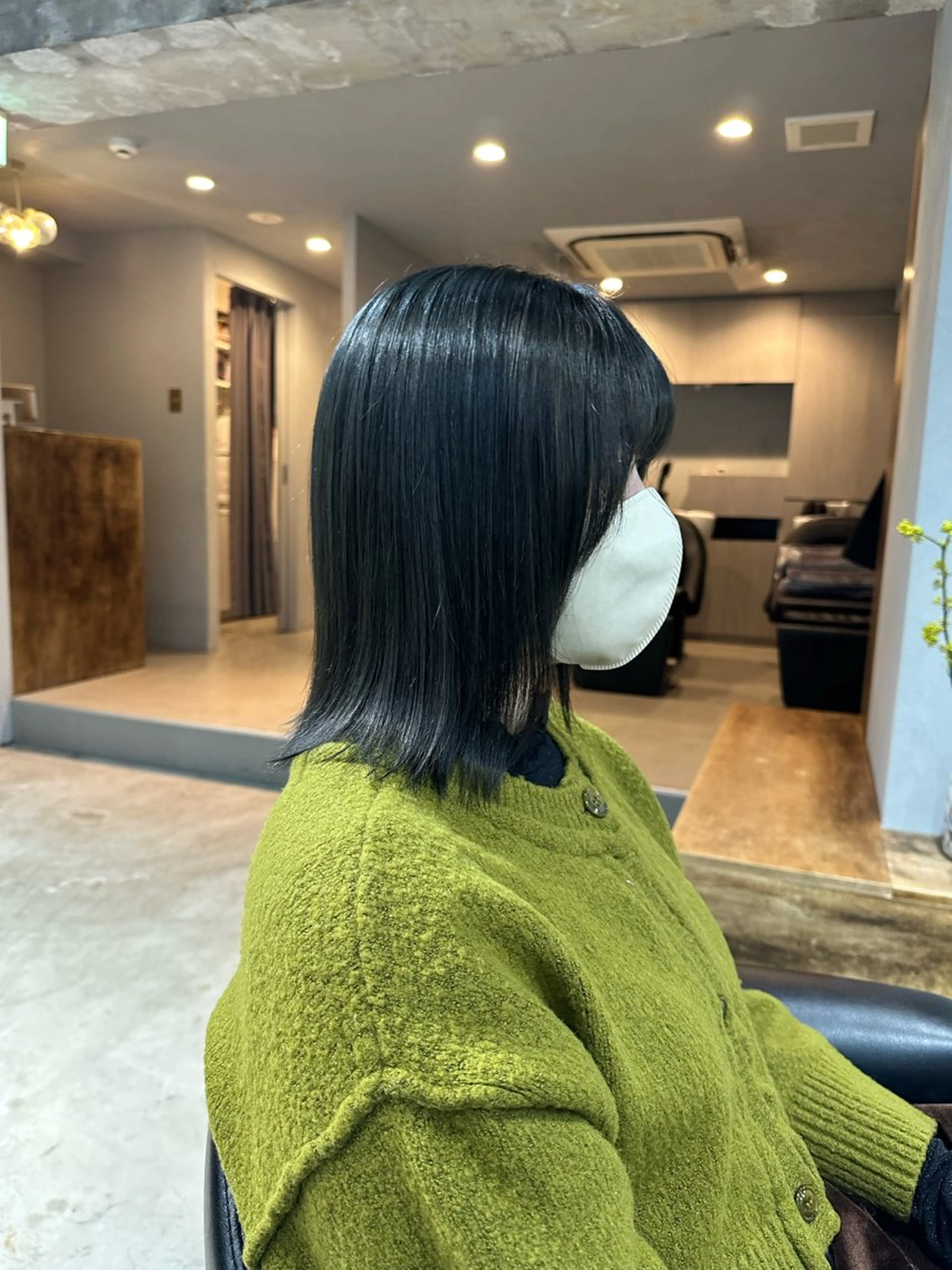 ミディアム カラー ブリーチ 透明感カラー ダブルカラー ブリーチなしカラー ボブカット/パーマ/ 齋藤大貴のヘアスタイル