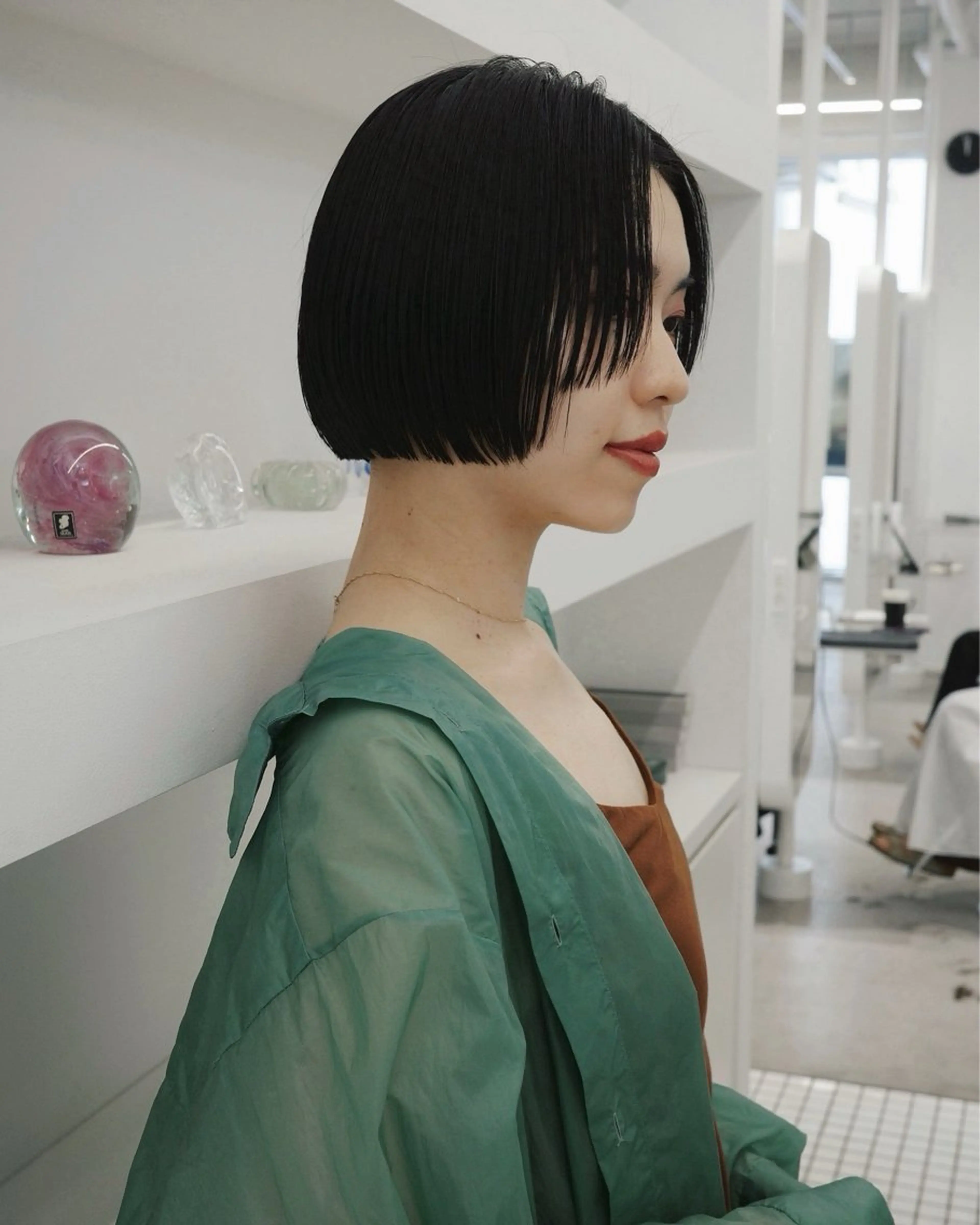 ショート カラー カット ヘアカラー 🌱ぱつっと/ボブ 🌱のヘアスタイル