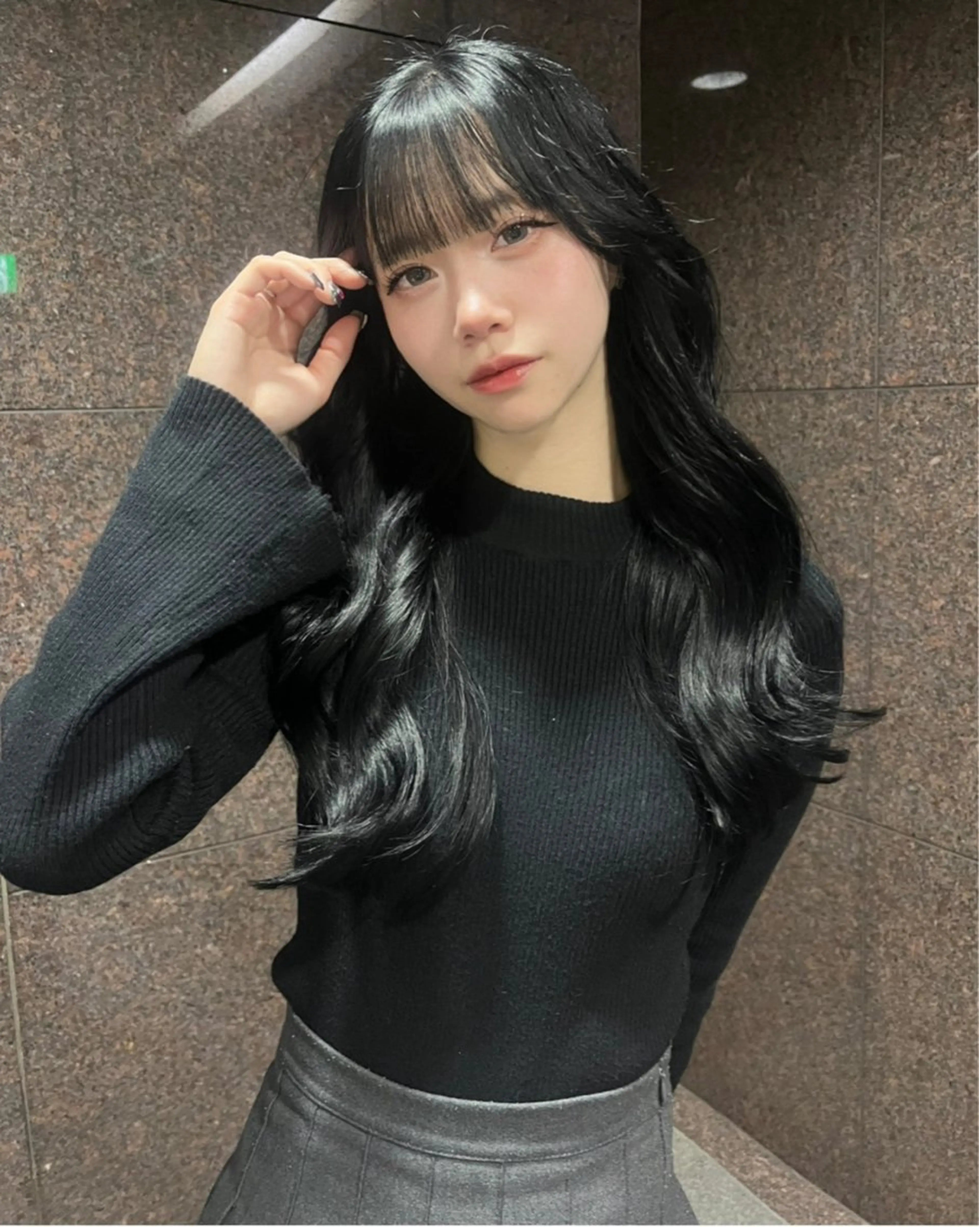 カラー 韓国メンズ特化 ダウン・毛流れパーマのヘアスタイル