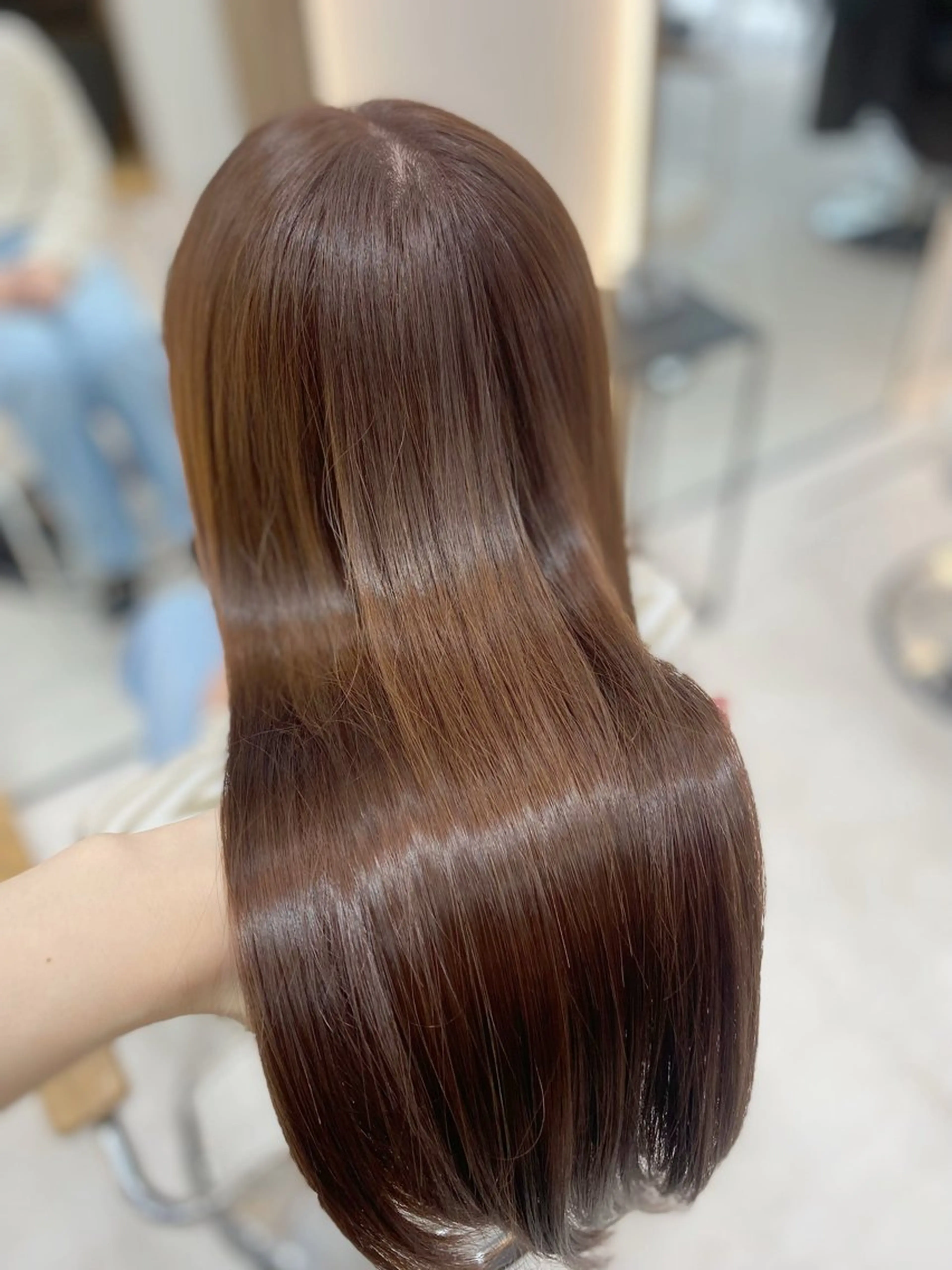 ロング カラー ケアカラー 髪質改善 カット ヘアカラー トリートメント 艶髪・透明感カラー・ 韓国ヘア・Yuriのヘアスタイル