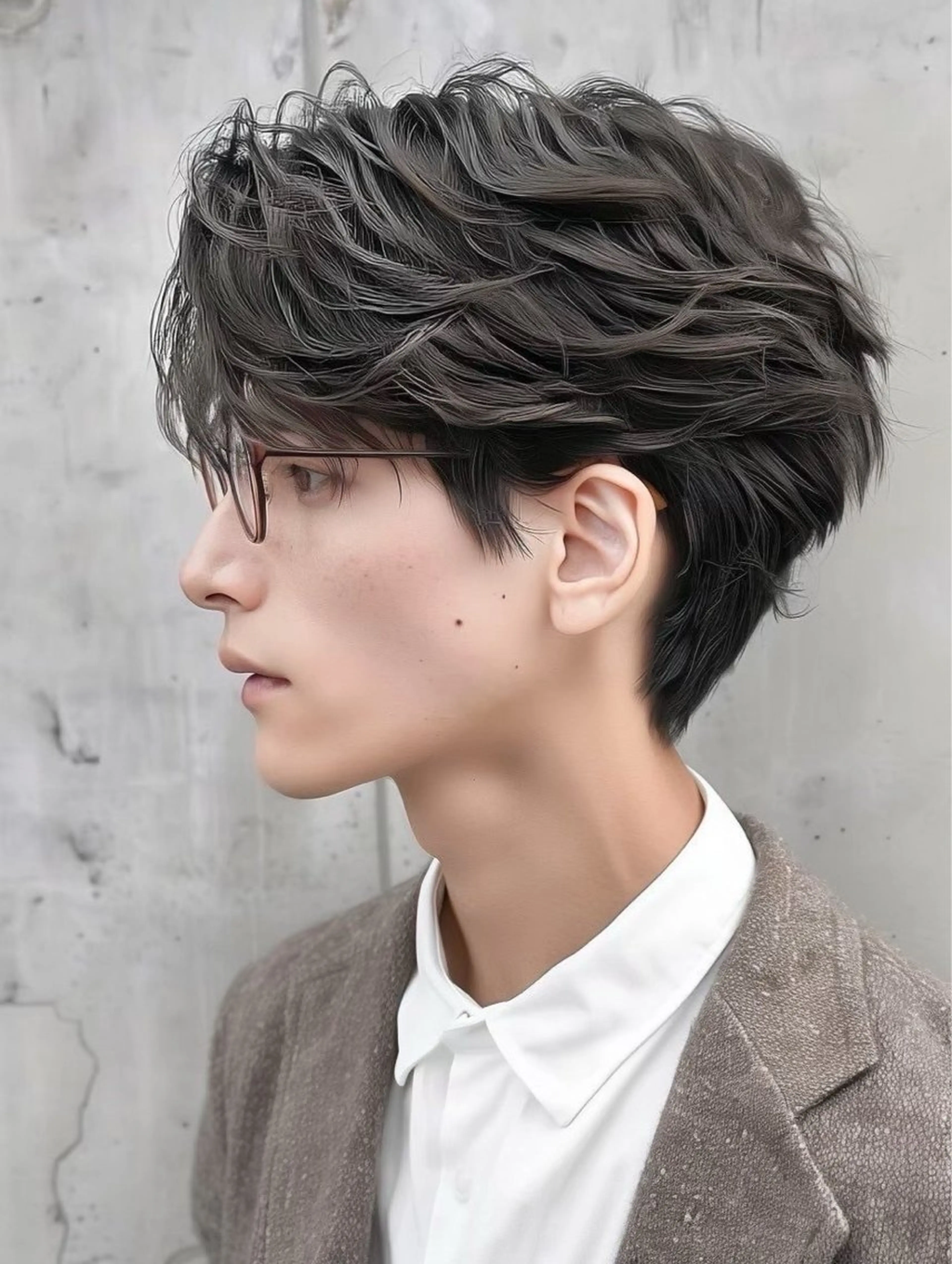 ショート パーマ メンズ カット パーマ ナチュラル×色気パ ーマ 渋谷/マナミのヘアスタイル