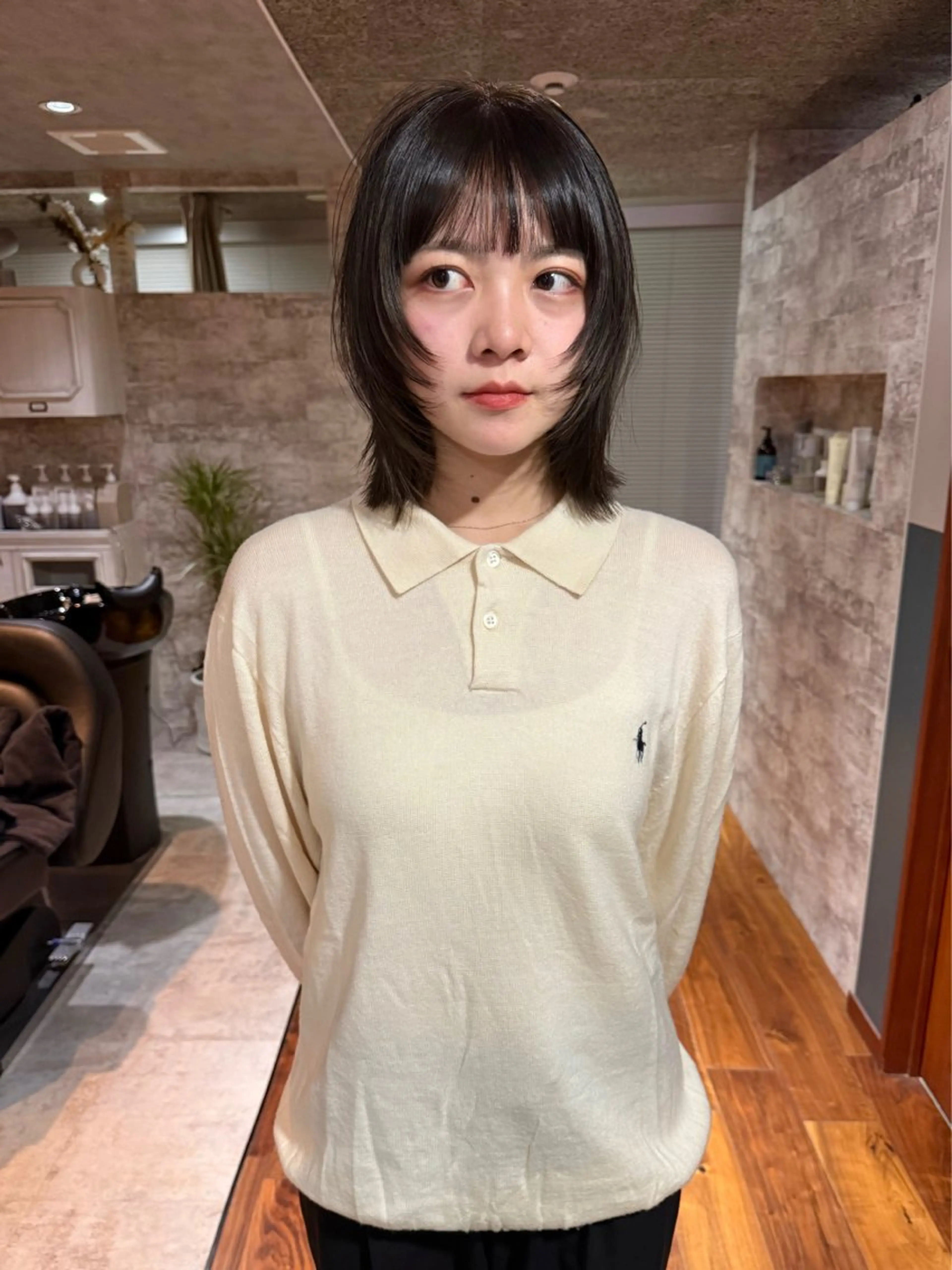 ショート カラー パーマ 似合わせカット カット ヘアカラー 縮毛矯正 トリートメント mai / linoah˚✧のヘアスタイル