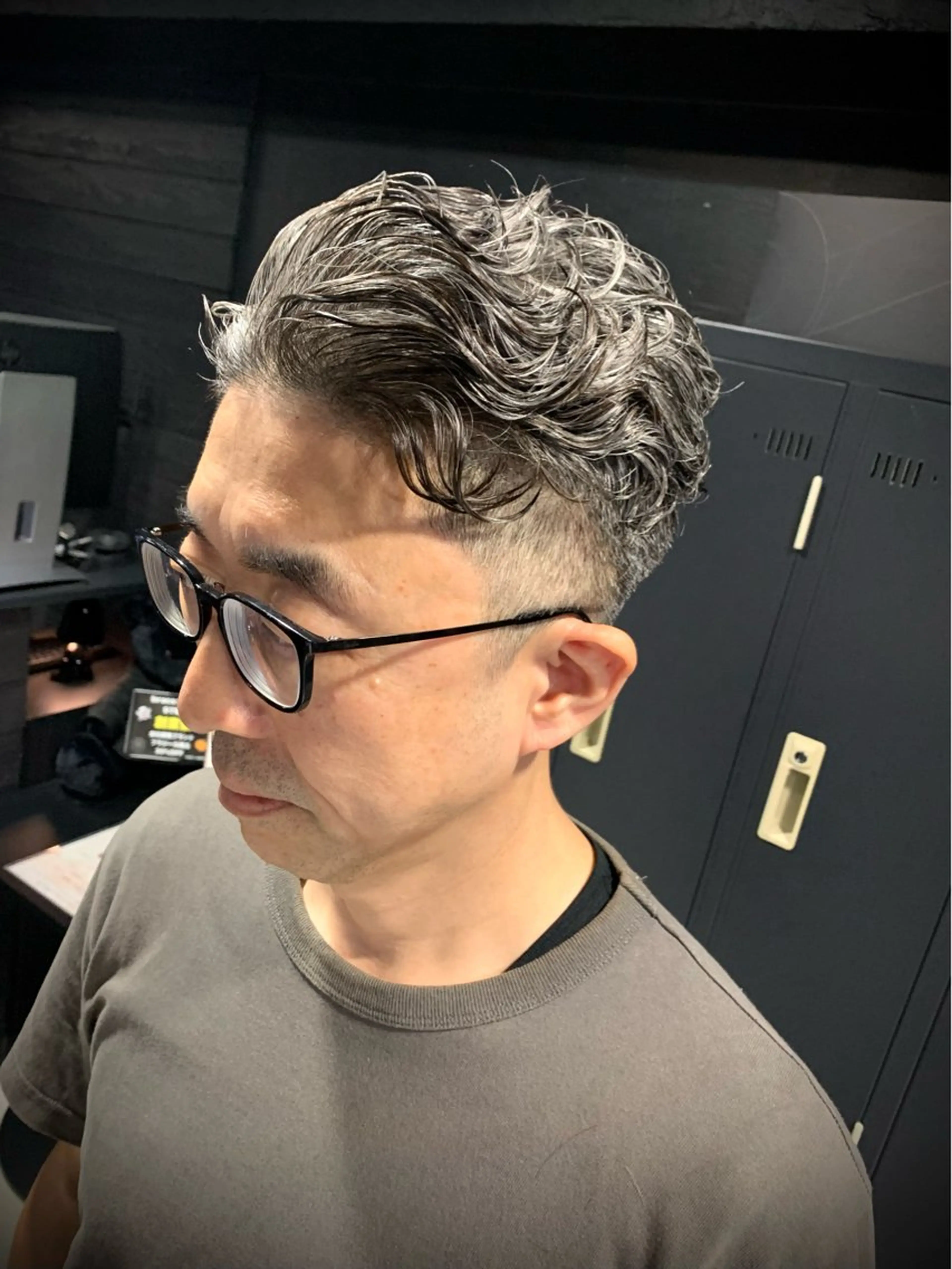 ショート メンズ カット パーマ トリートメント ヘアセット メンズパーマ/難波/ 心斎橋　室園亮佑のヘアスタイル
