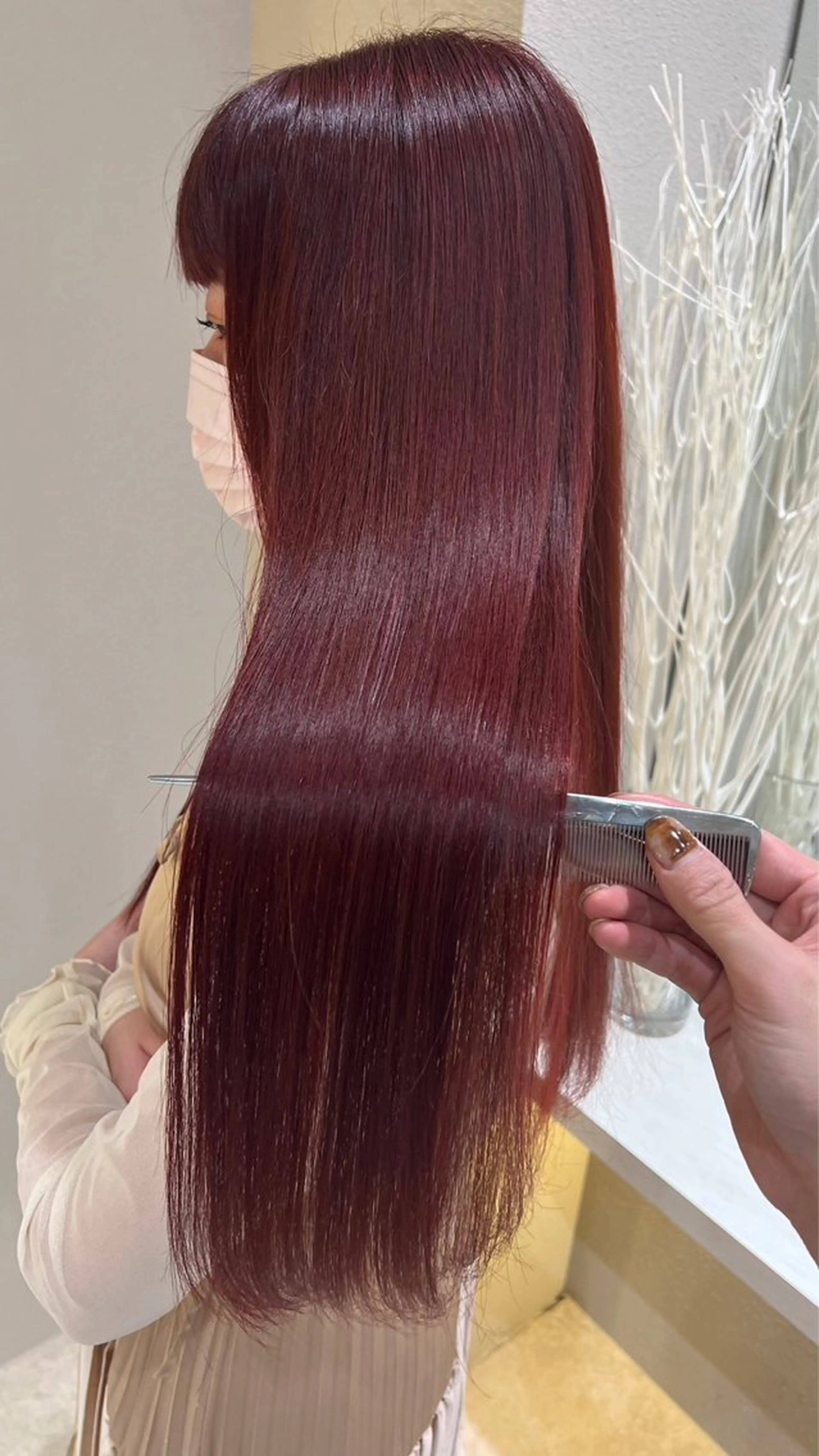ロング カット ヘアカラー 縮毛矯正 トリートメント 🩵縮毛矯正・ボブ 岩原朋也🩵のヘアスタイル