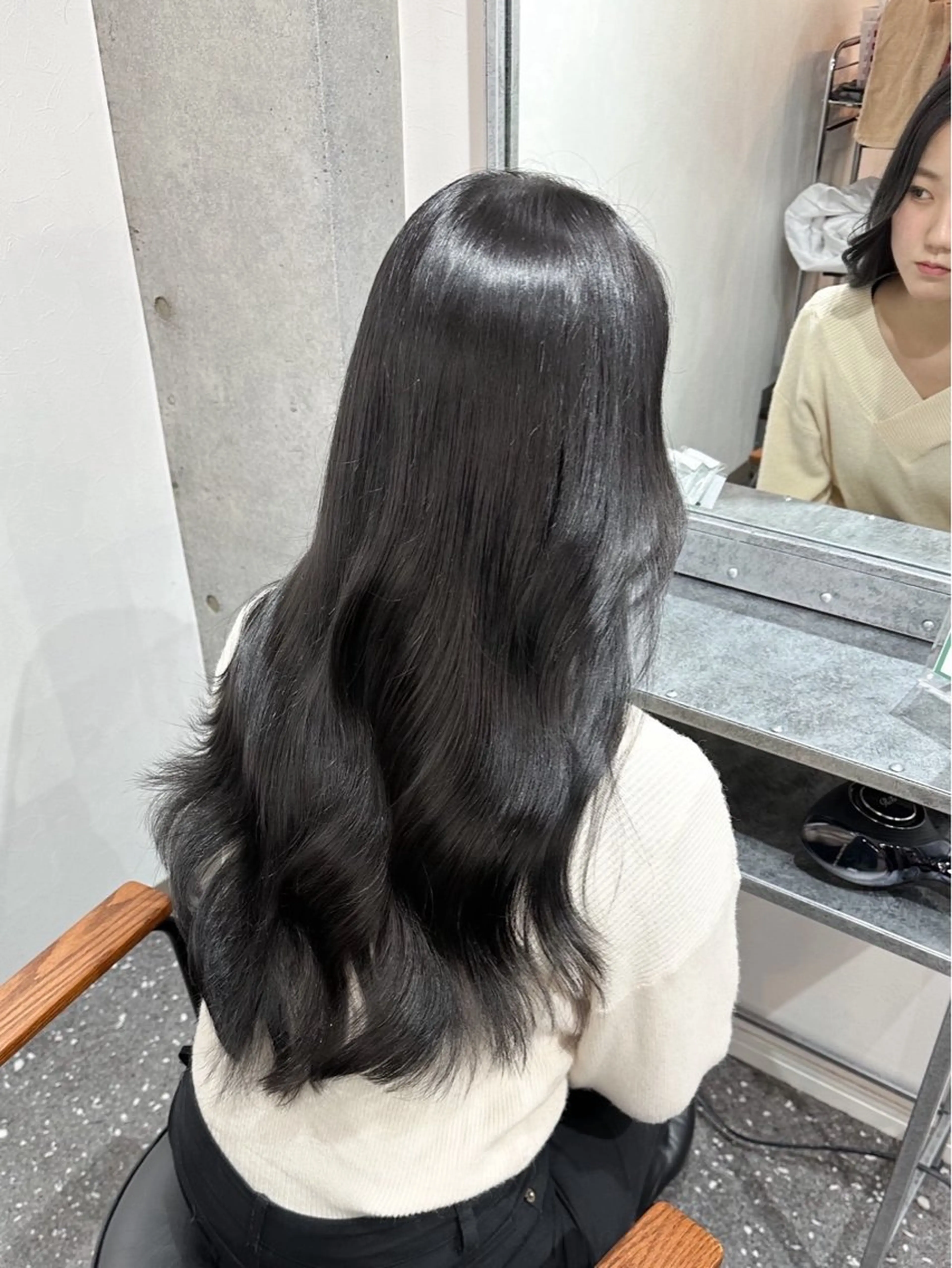 ロング カラー カット ヘアカラー トリートメント 蝦名 怜のヘアスタイル