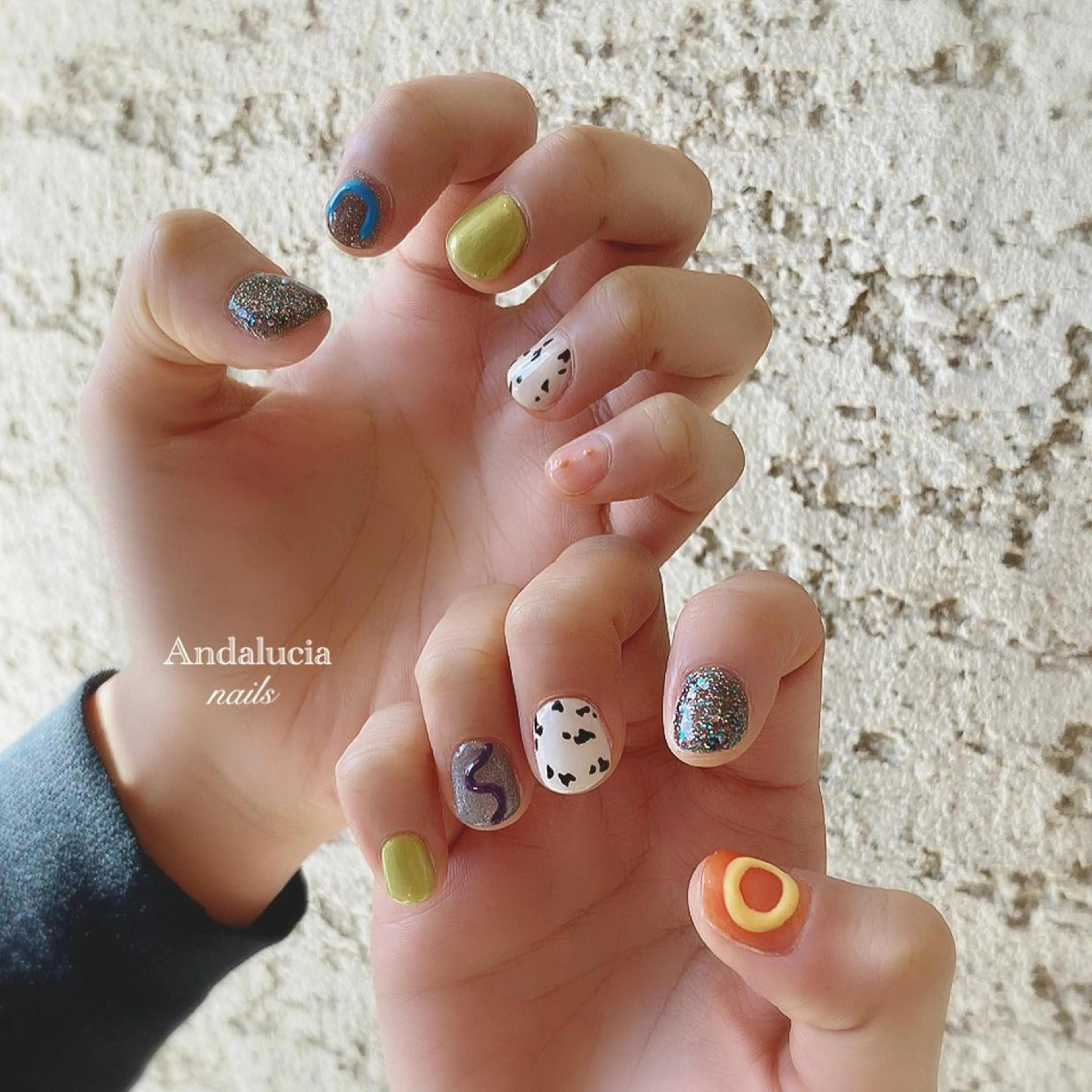 ネイル フラッシュネイル 韓国ネイル ニュアンスネイル Andalucia nailsのネイルデザイン