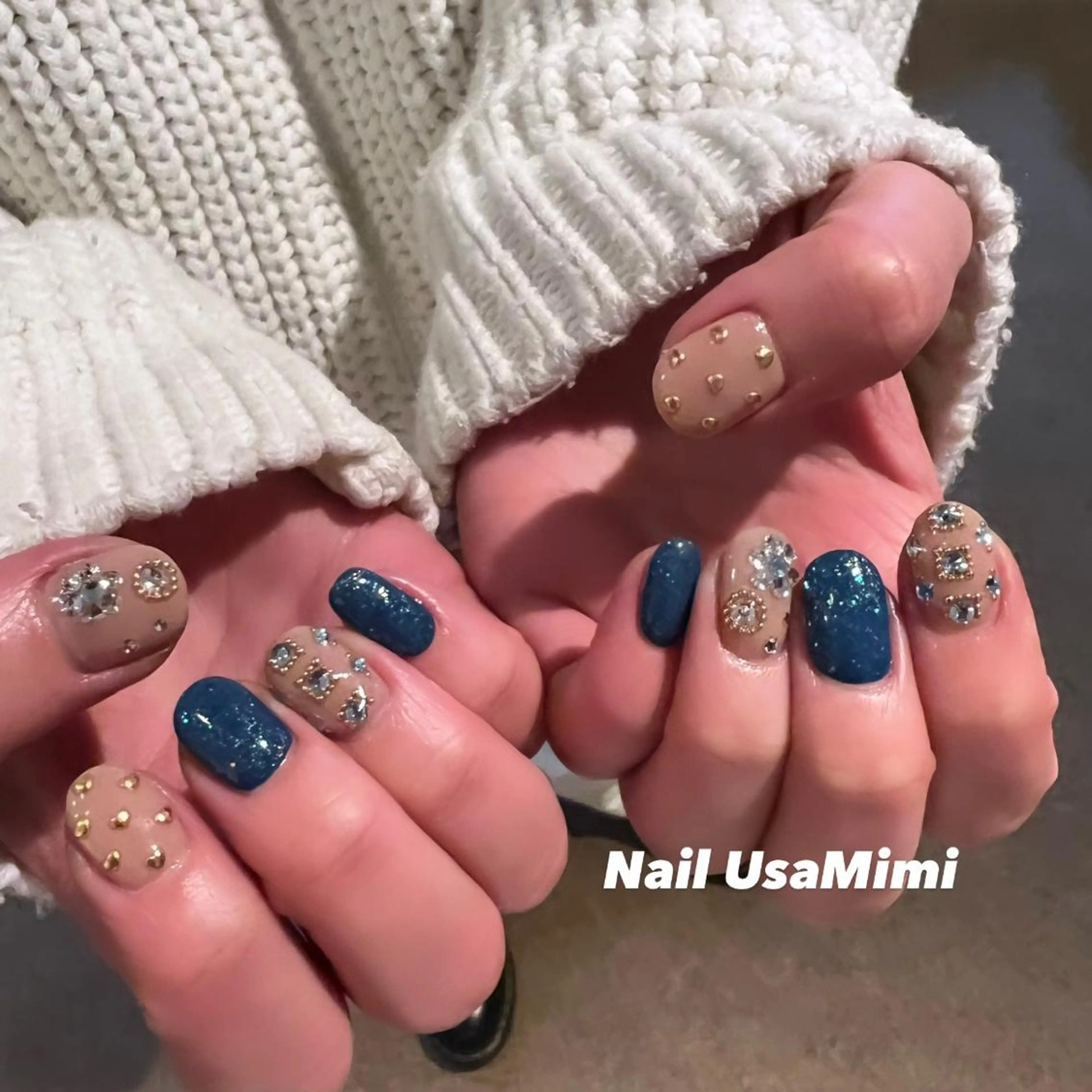 ネイル 成人式 フットネイル ジェルネイル マグネットネイル 持ち込み 本町ネイルNail UsaMimiのネイルデザイン