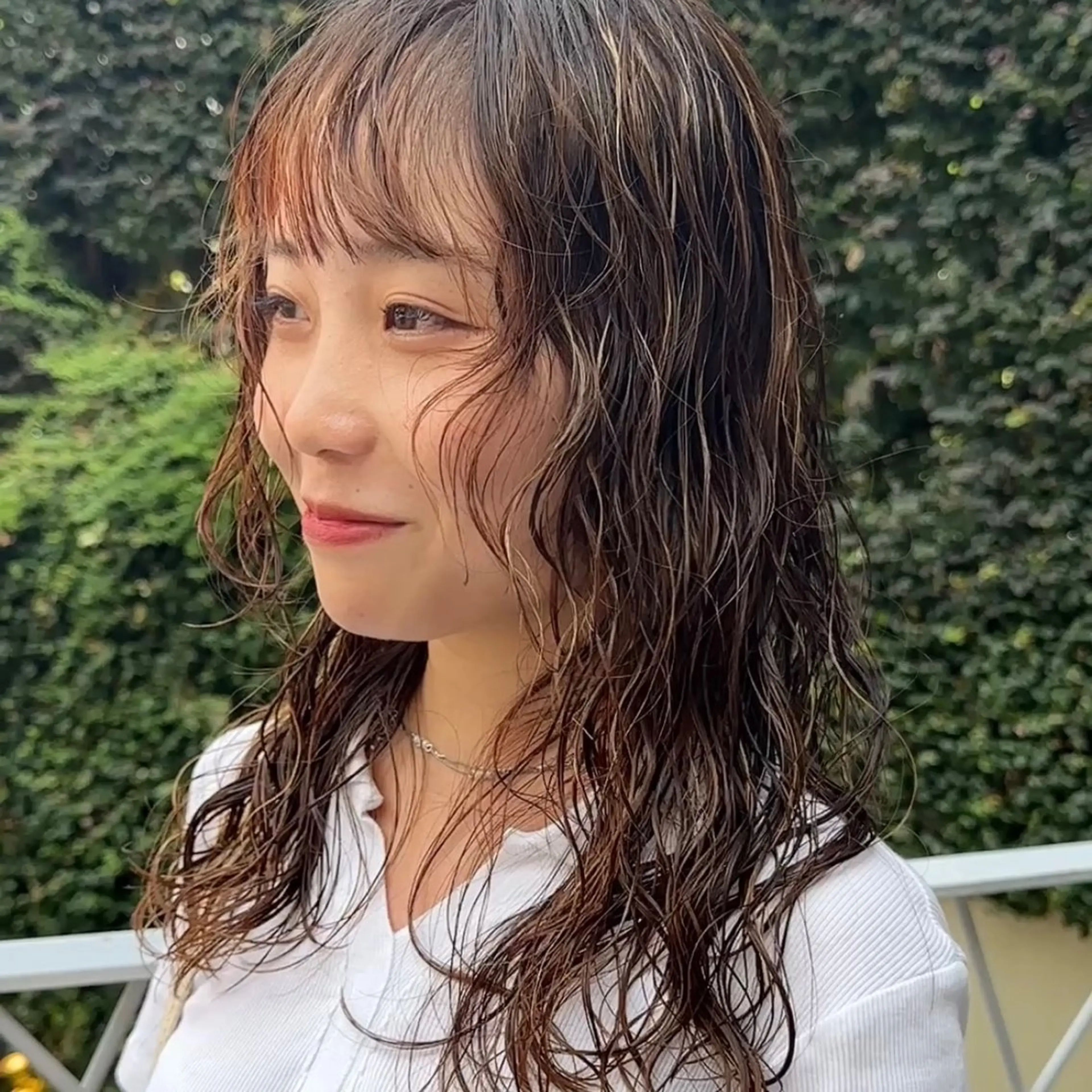 ロング パーマ FBeauty 青山店所属・透明感カラー& 外国人風パーマのヘアスタイル