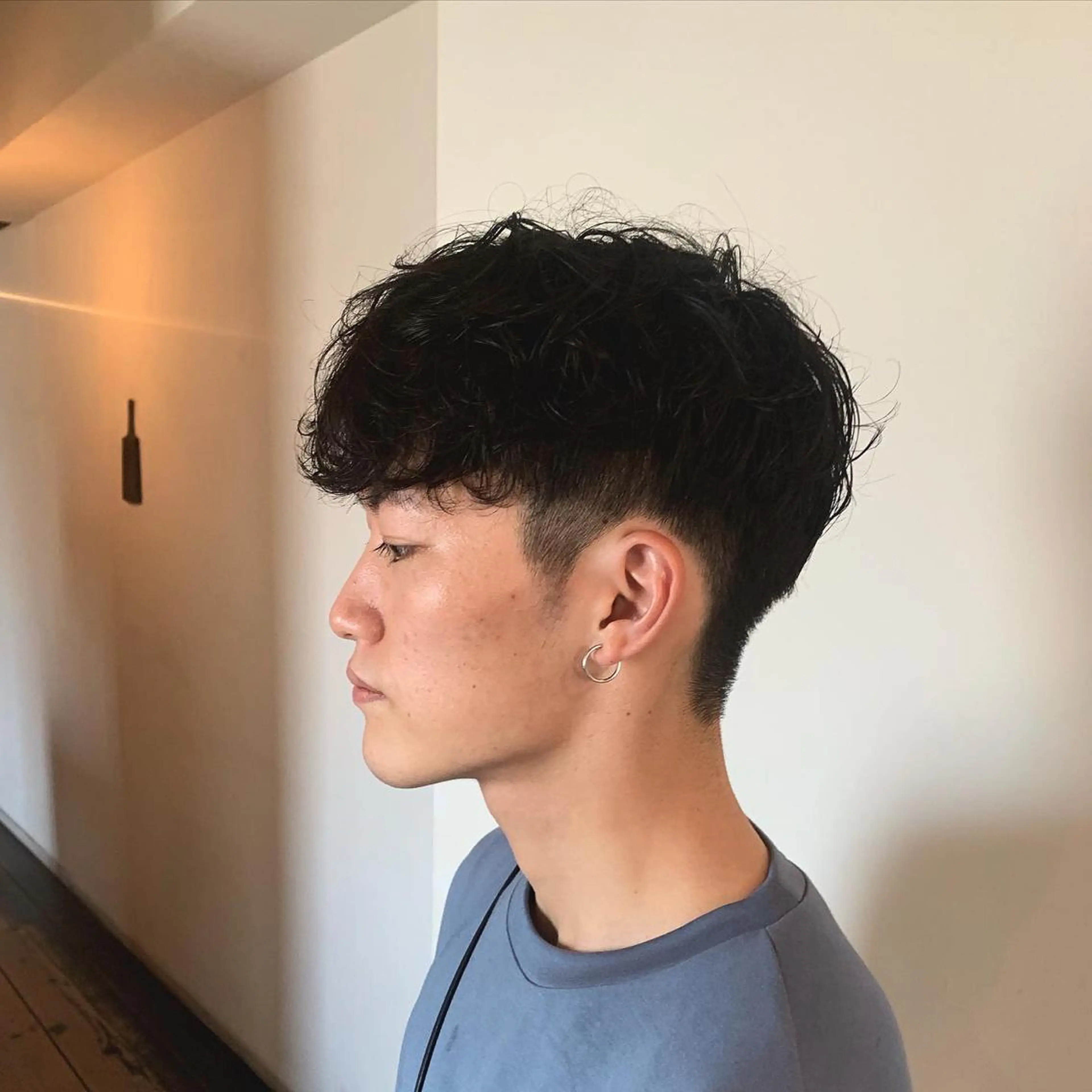 ショート パーマ メンズ マッシュ メンズパーマ 刈り上げ room3 なおこのヘアスタイル