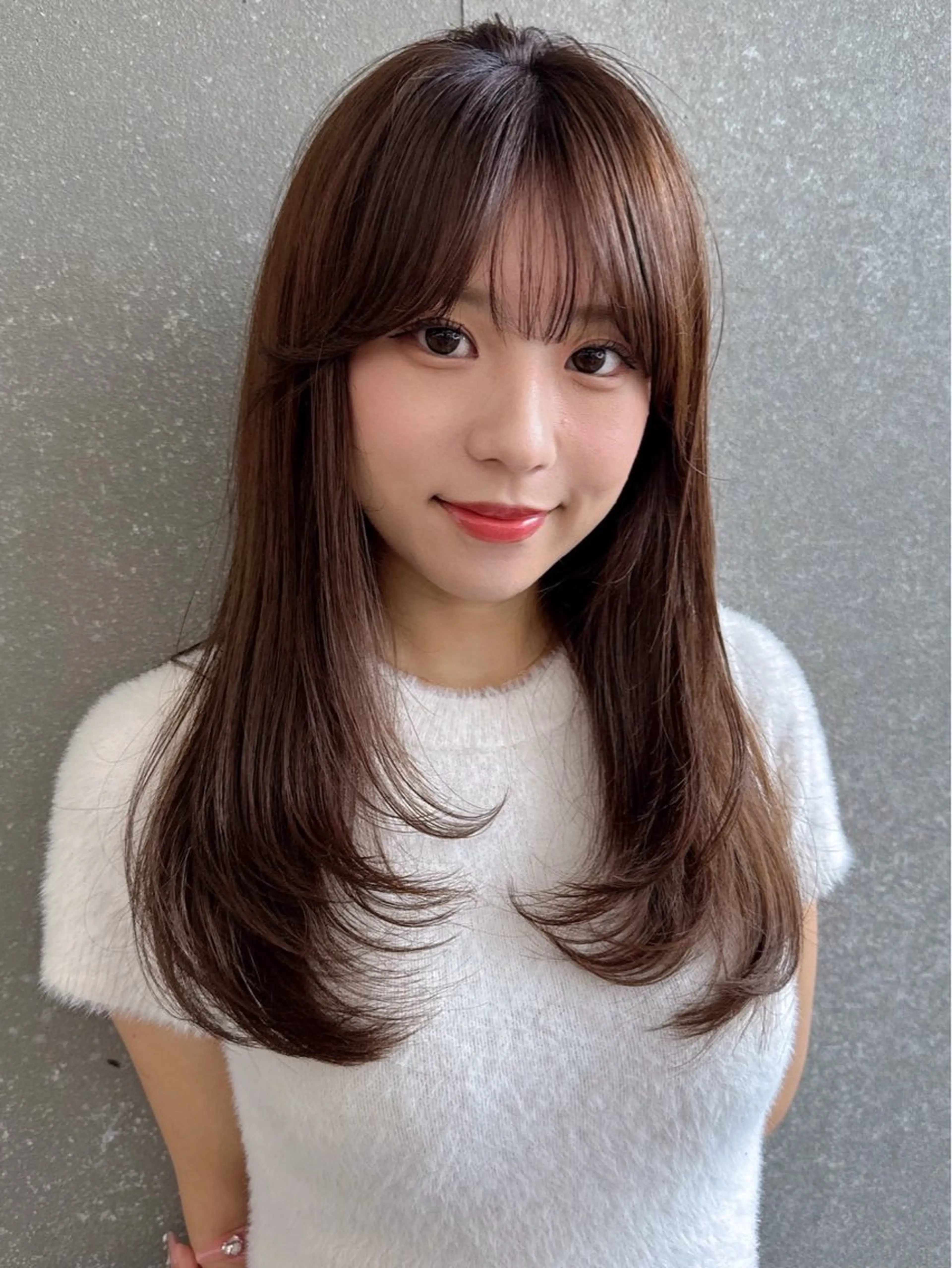 ロング ボブ/顔周りレイヤー /遼祐💫のヘアスタイル