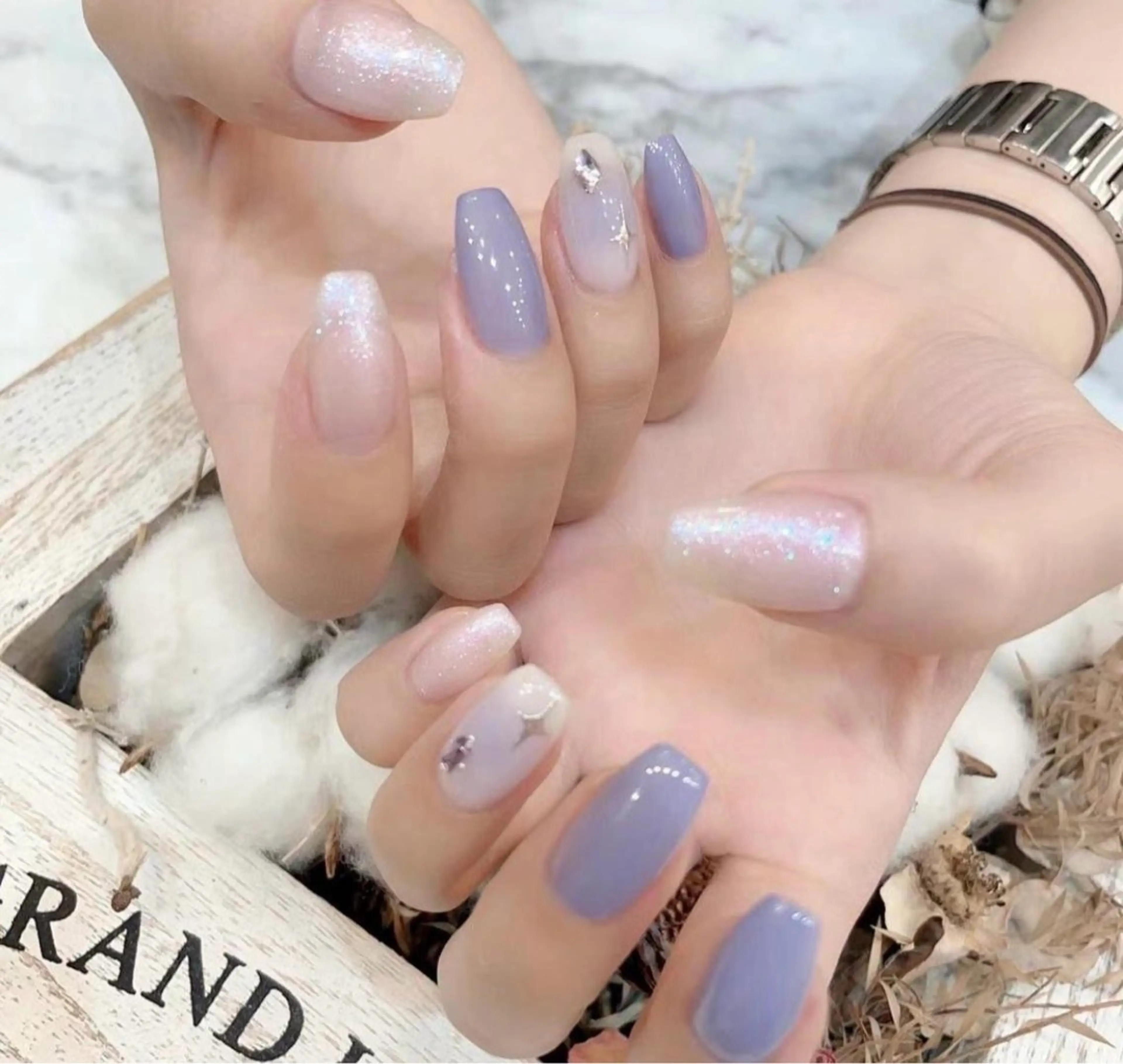 ネイル アートネイル フットネイル ジェルネイル ハート マグネットネイル Babarla Nailのネイルデザイン