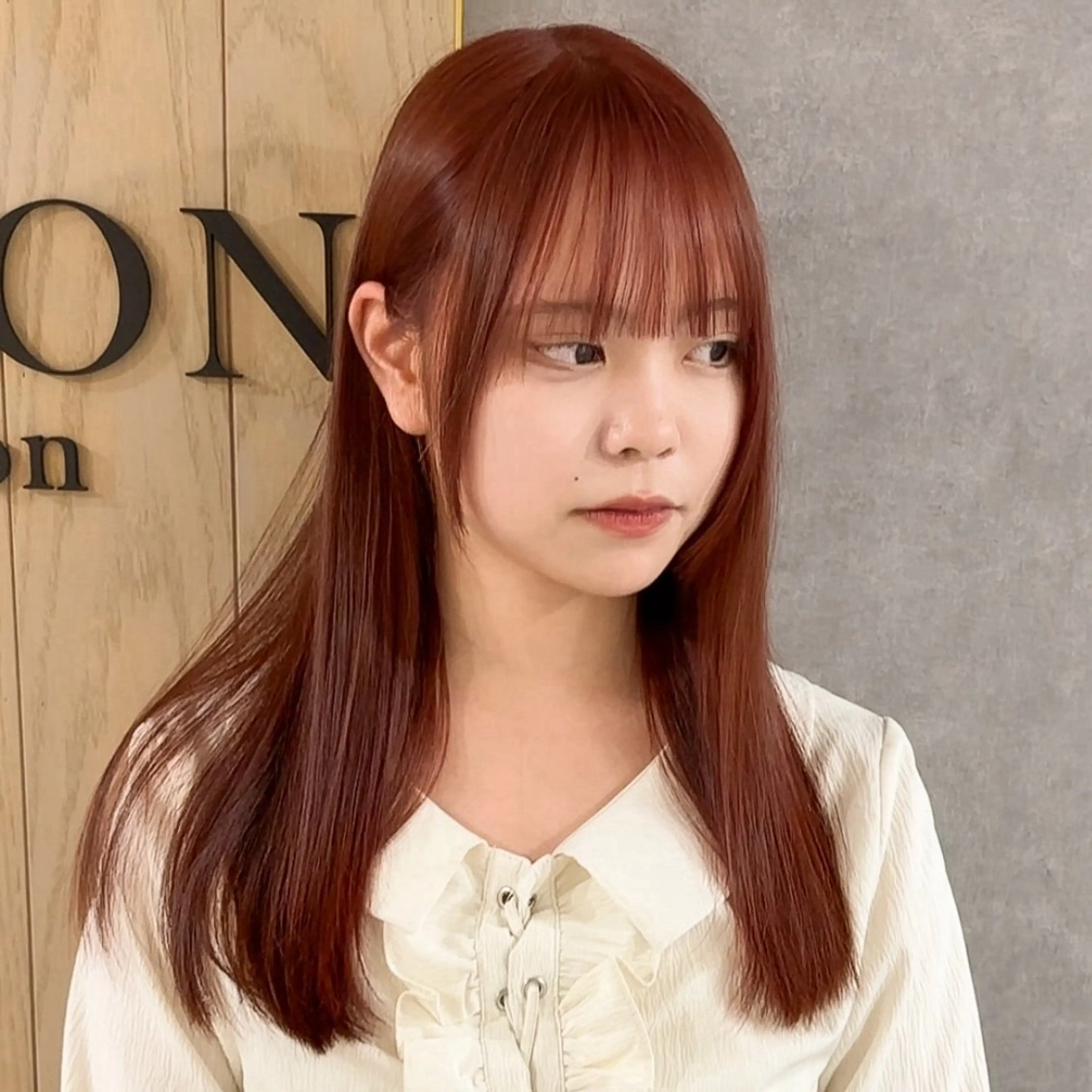 ロング カラー ブリーチ ダブルカラー ブリーチなしカラー レイヤーカット ショートオタク ❣️Genkiのヘアスタイル