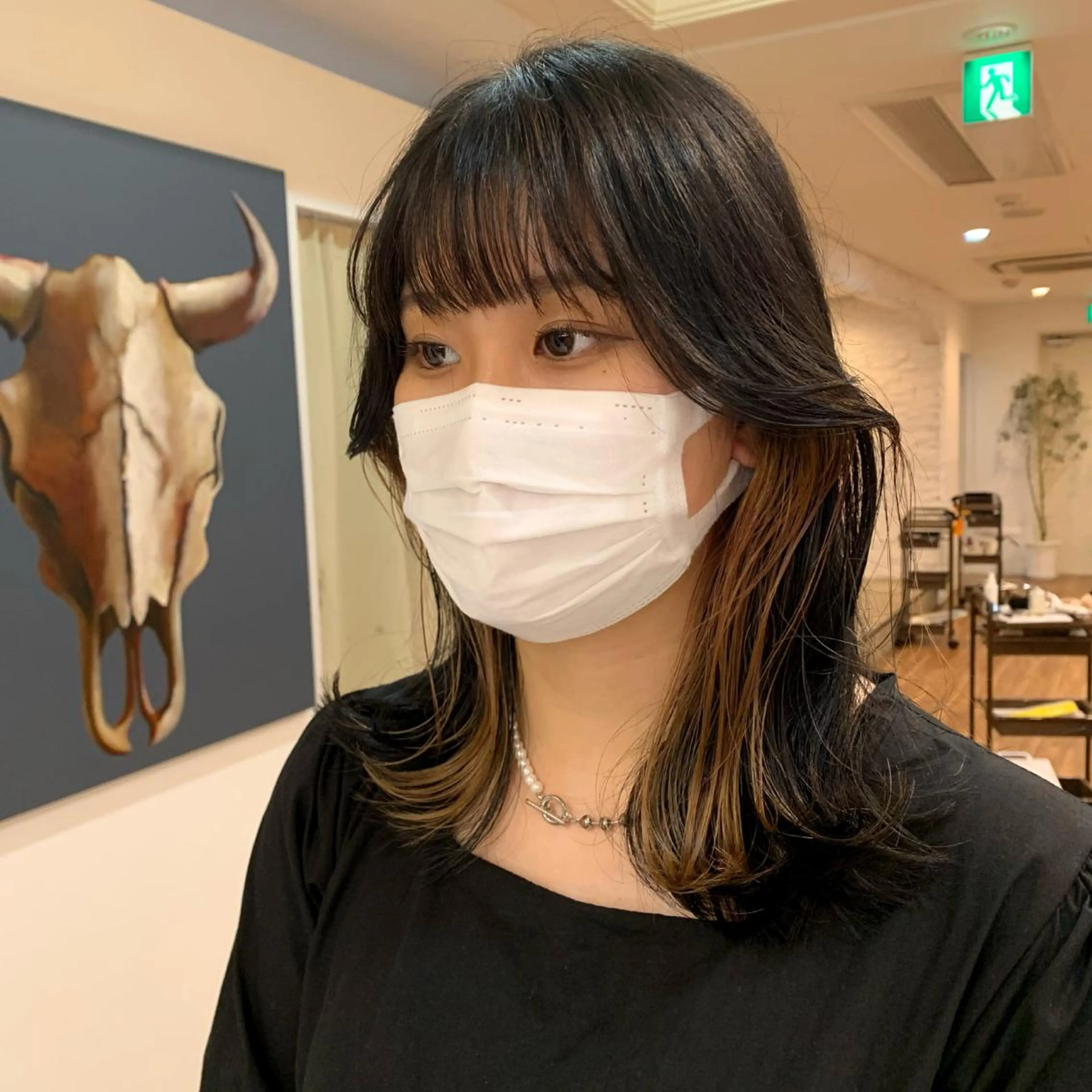 セミロング カラー インナーカラー くびれヘア 【韓国風くびれヘア】 joule小木曽輝のヘアスタイル