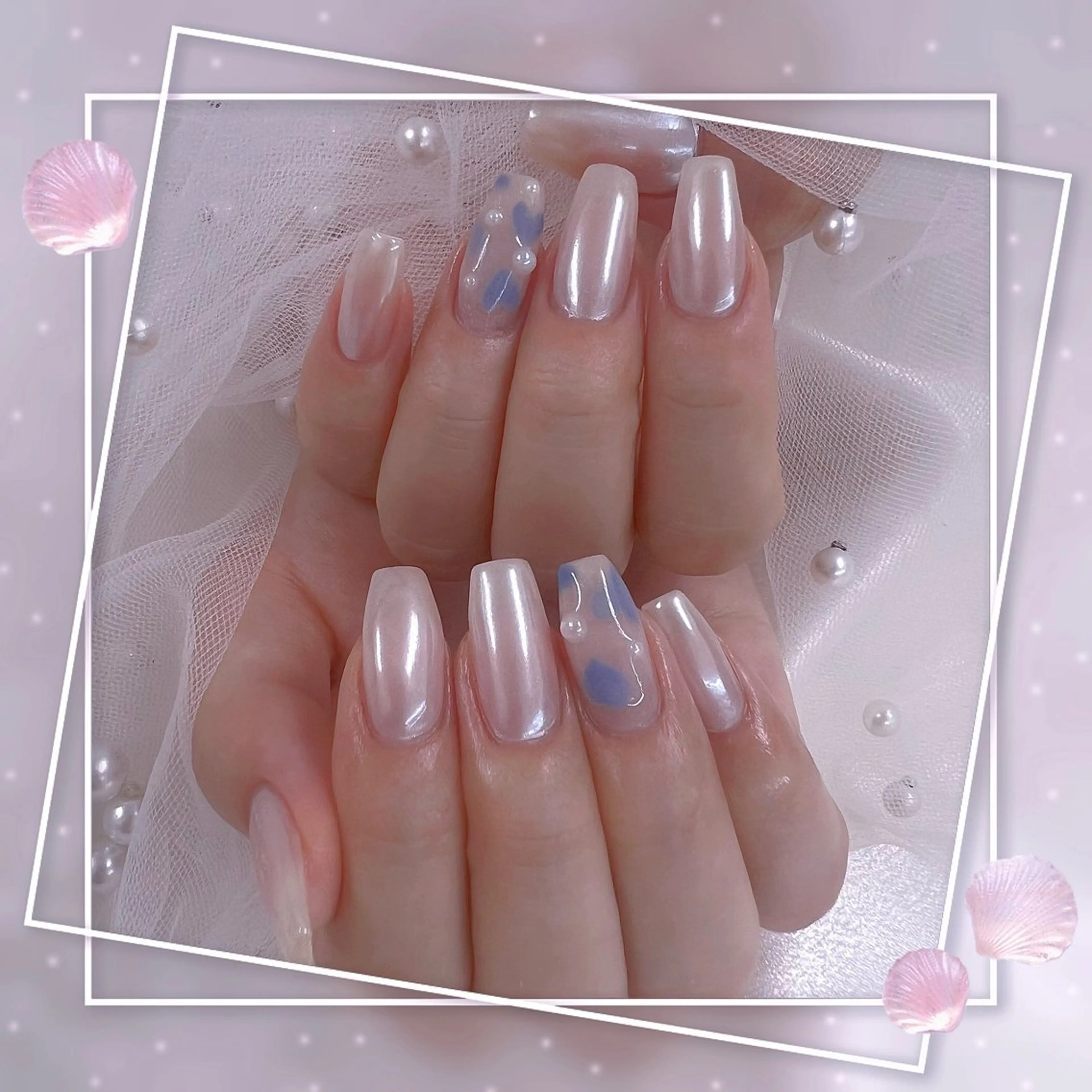ネイル グラデーション マグネットネイル ピンク ワンホンネイル ハンドネイル Chill Nailsalonのネイルデザイン