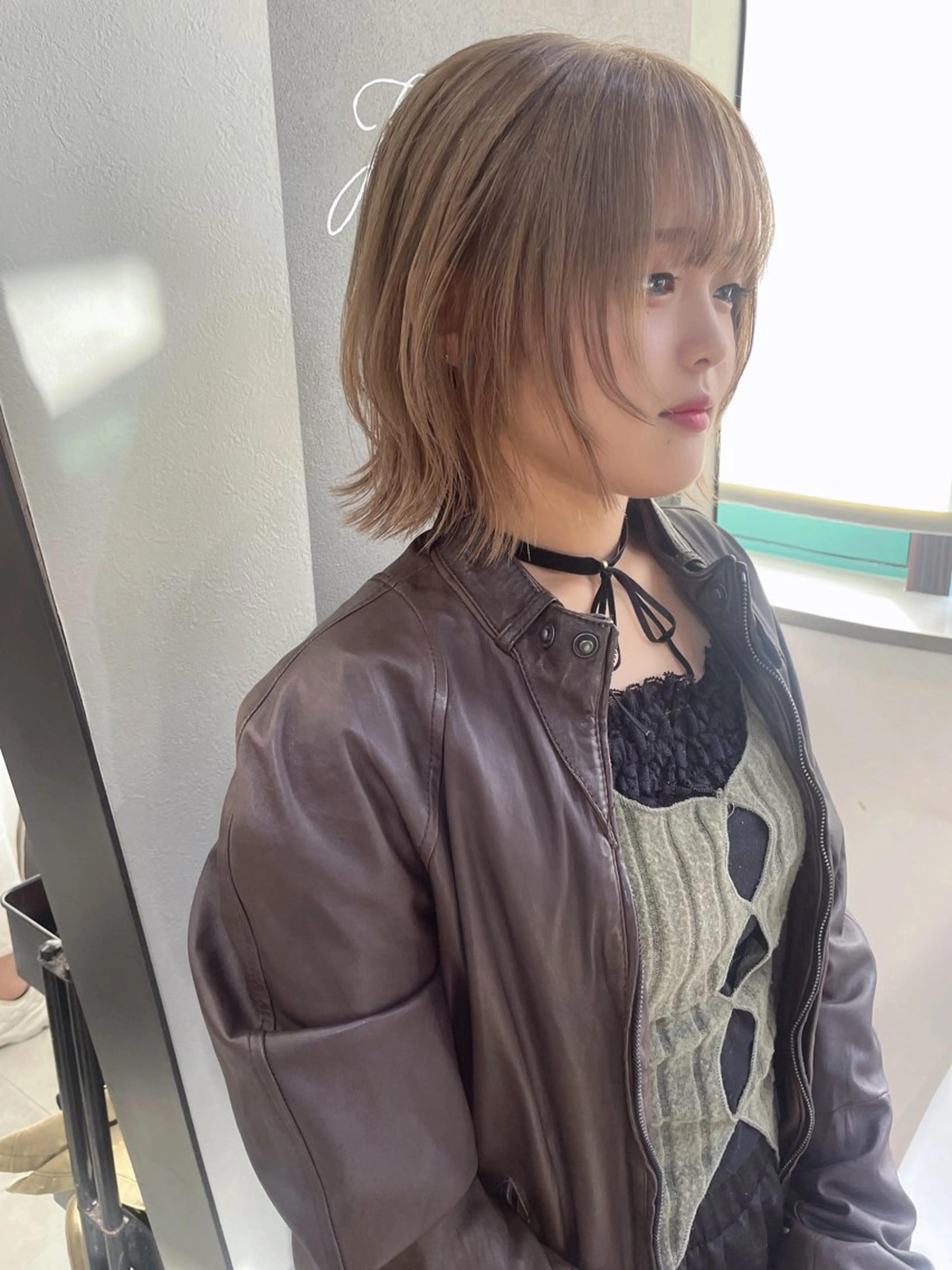 ショート カラー ボブレイヤー ボブ レイヤーカット AIRI layer cut hairのヘアスタイル