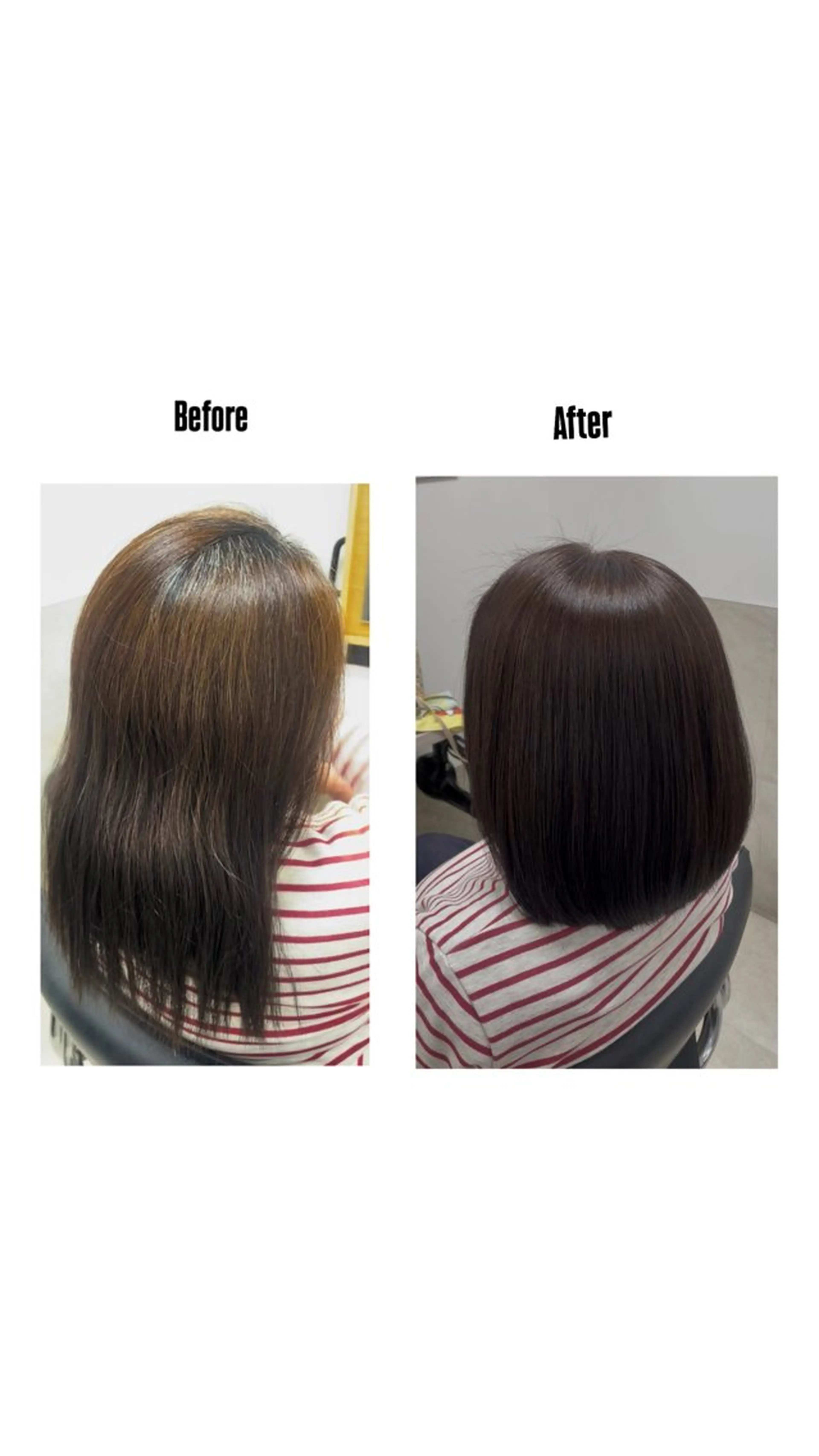 ミディアム カット 縮毛矯正 トリートメント Go today shaire salon所属・BLEACH 🟥 PERM 天神🏆のヘアスタイル