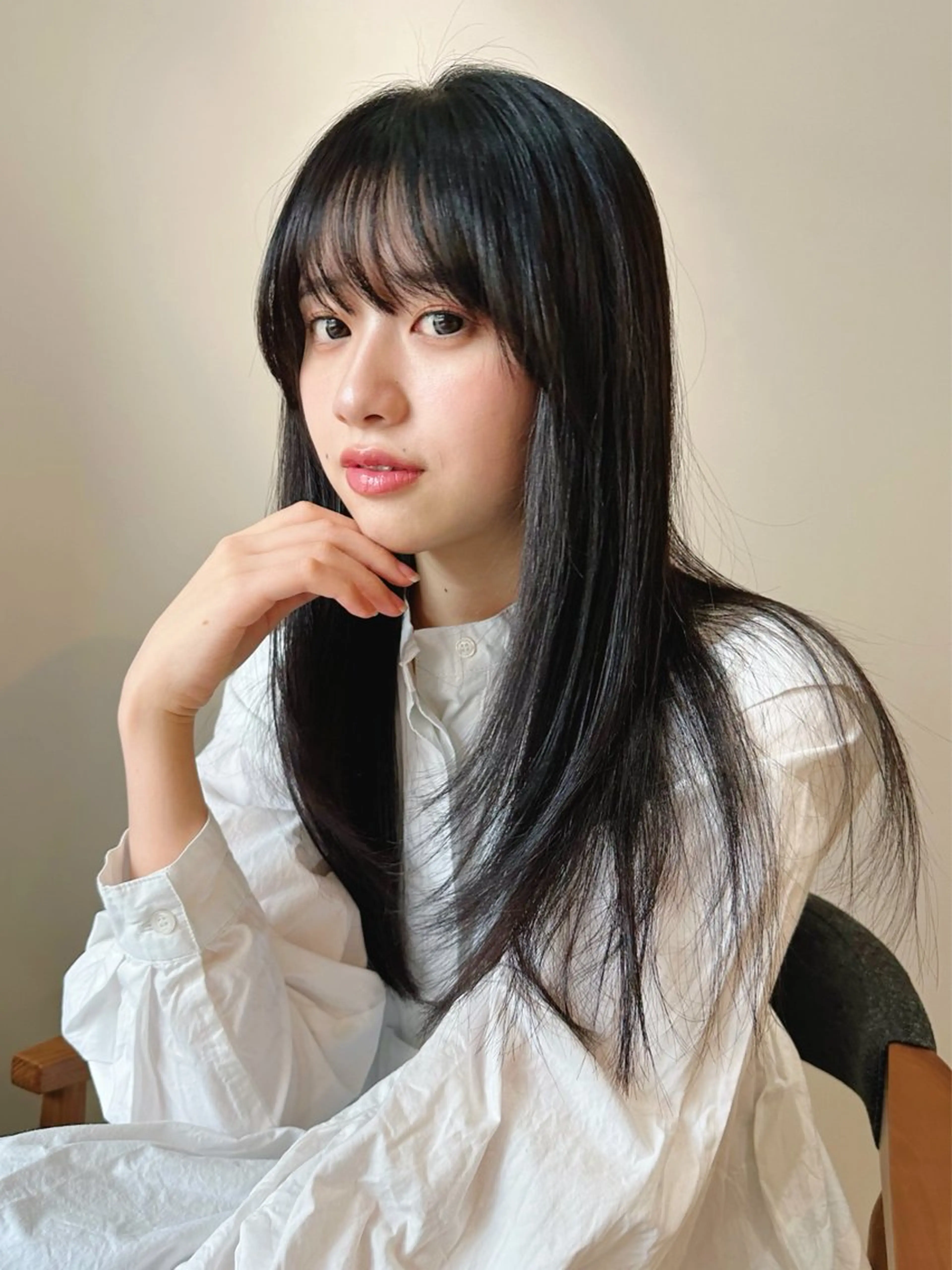 ロング カラー パーマ 🫧小顔×似合わせ× 透明感カラー🫧のヘアスタイル