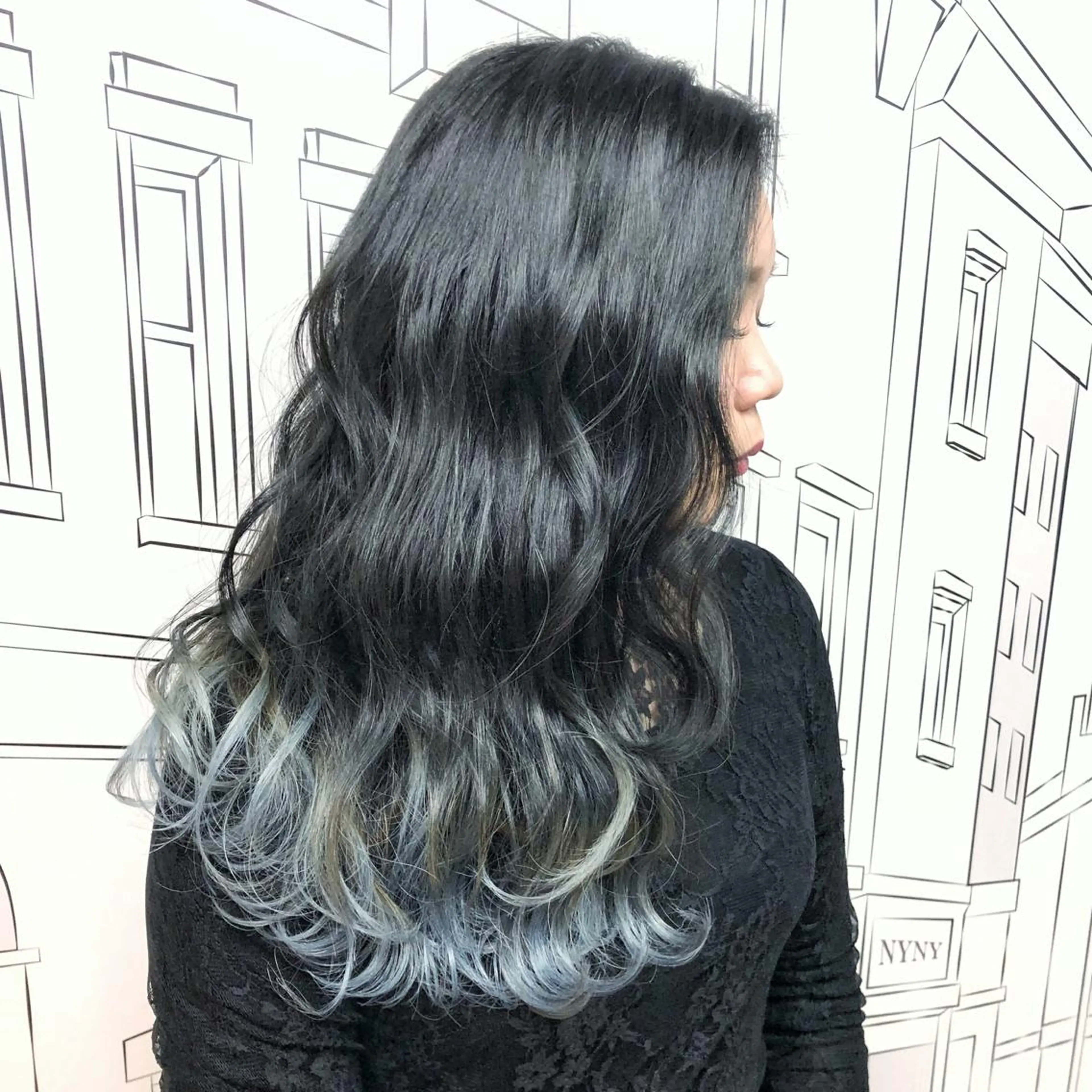 セミロング カラー レイヤー⭐️カラー ⭐️平川雅史のヘアスタイル