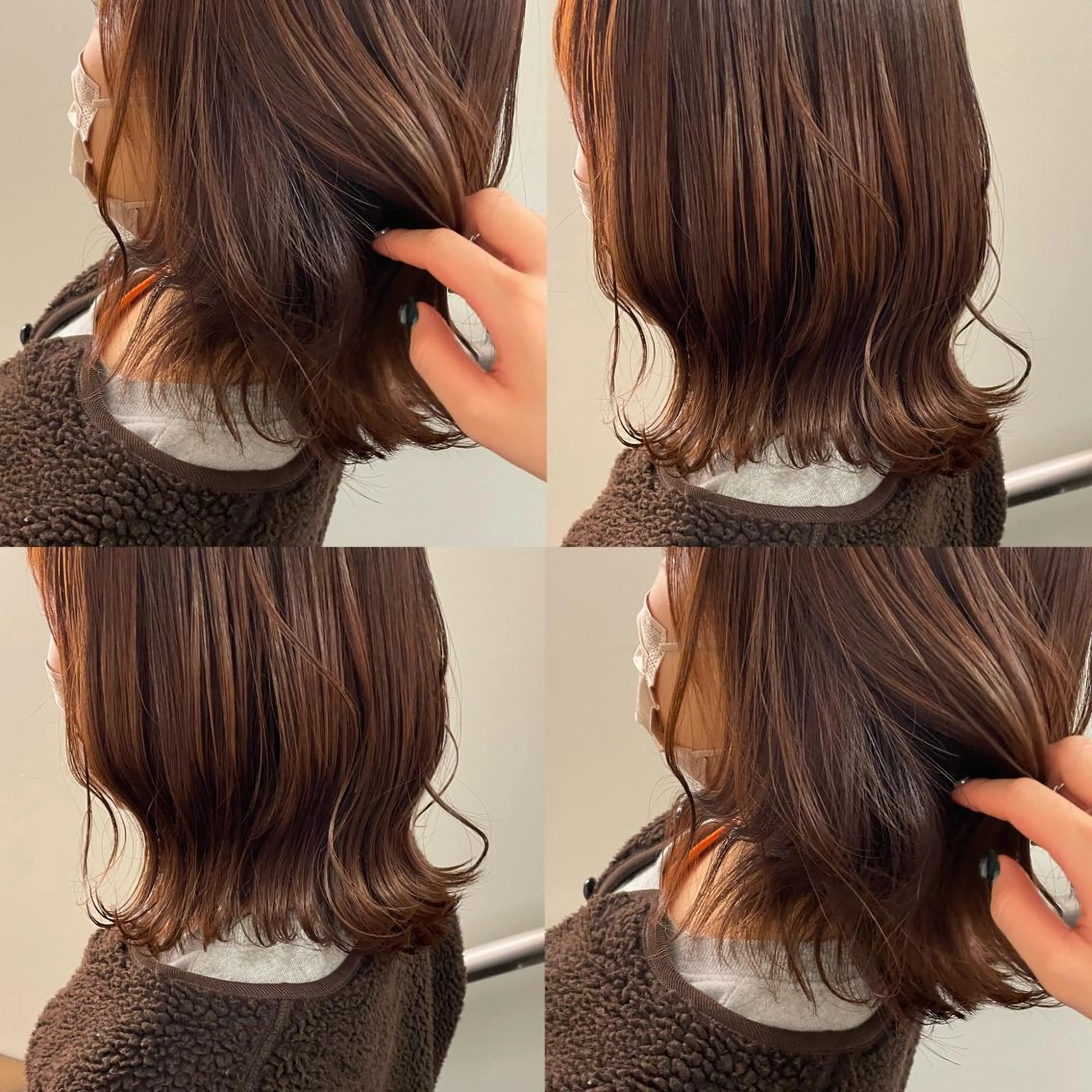 ミディアム カット ヘアカラー トリートメント 髪質改善×透明感× 艶髪🥀HIYORIのヘアスタイル