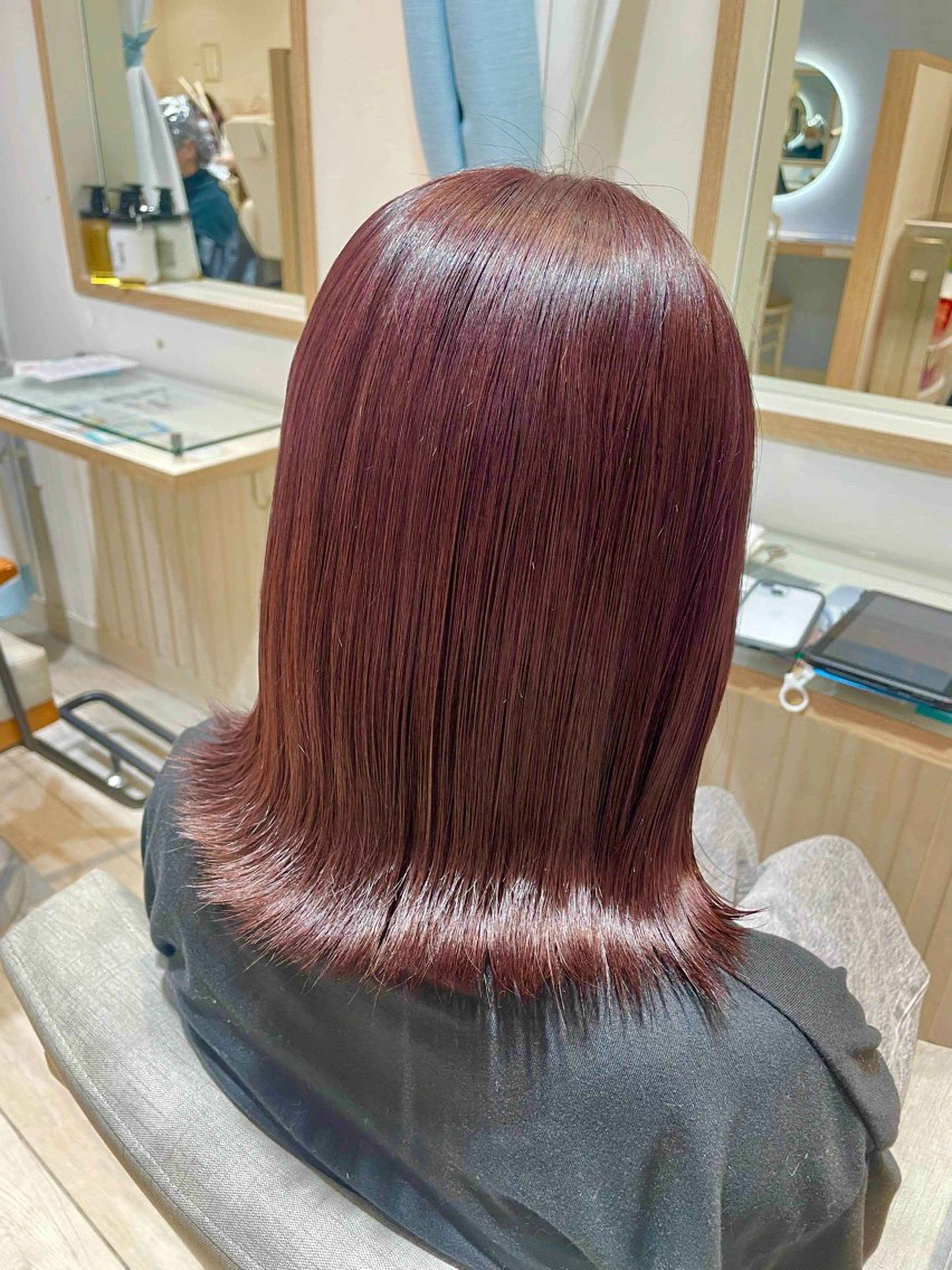 ミディアム カラー ブリーチ ダブルカラー ブリーチなしカラー ピンクカラー ヘアカラー 暖色/ハイトーン 🎀mizukiのヘアスタイル