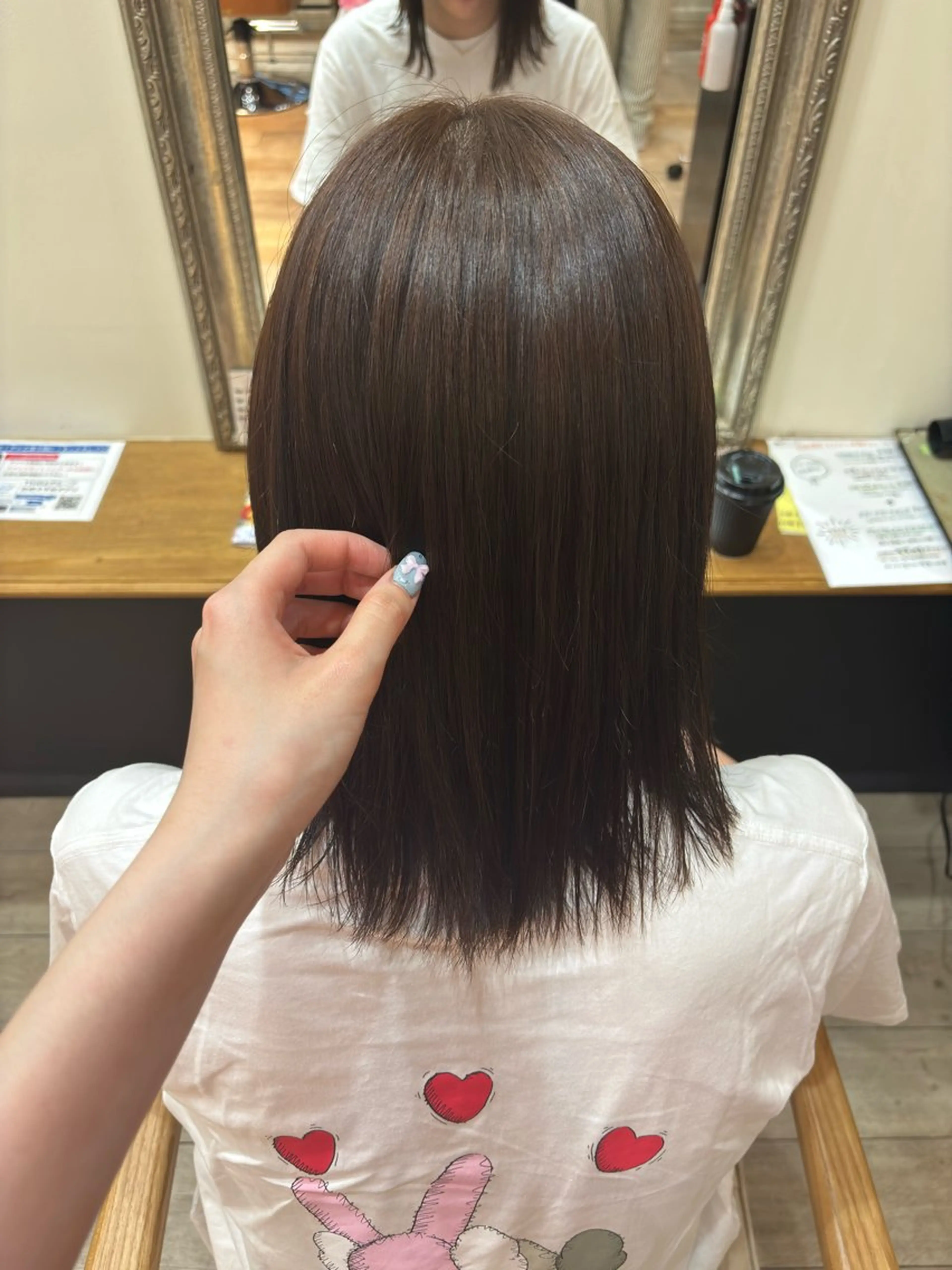 ミディアム カラー 透明感カラー ヘアカラー トリートメント Fukuma Karinのヘアスタイル