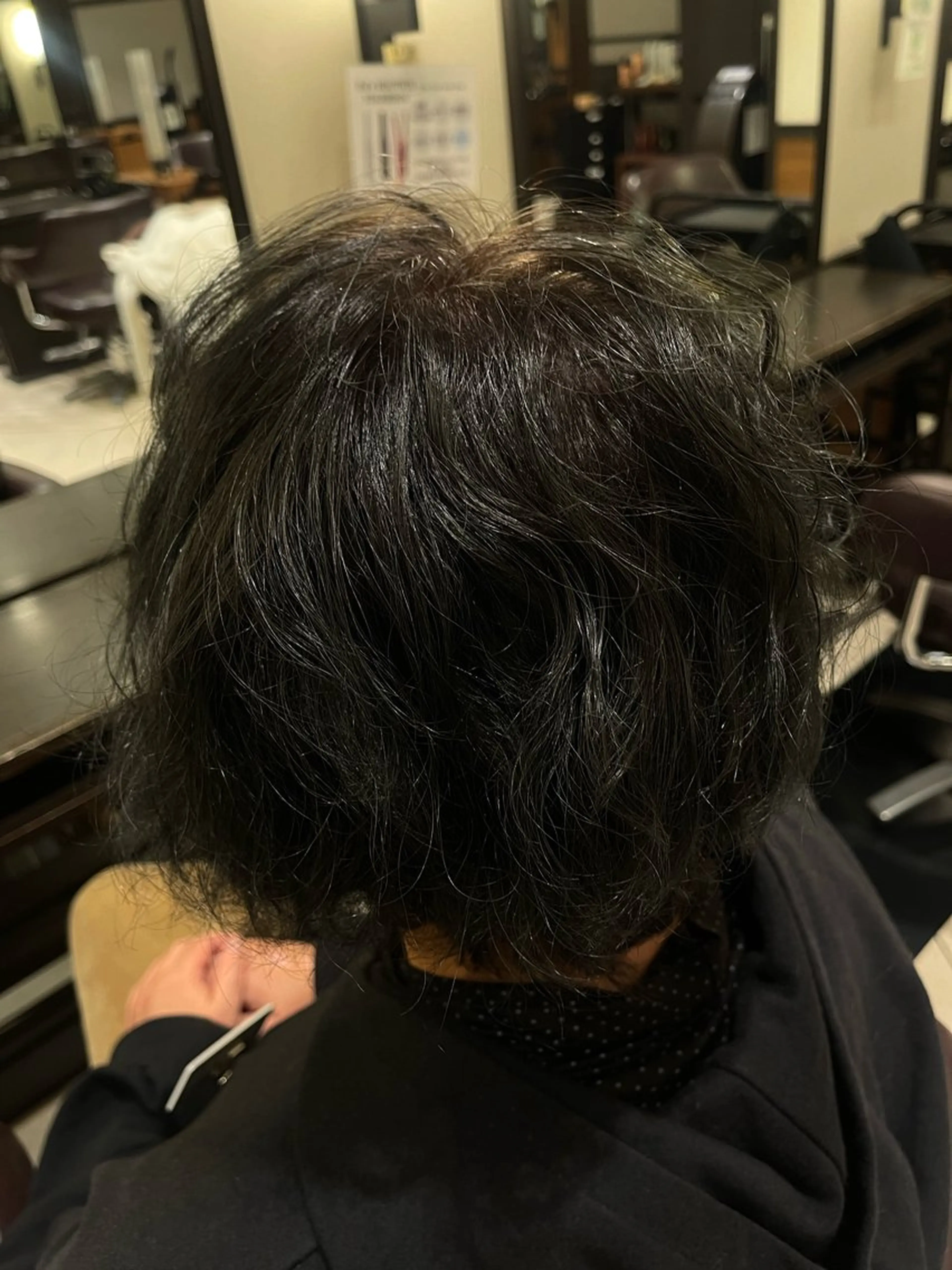 ショート カラー 黒髪 ブルーカラー ブルーブラック 資生堂ビューティーサロン伊勢丹立川店所属・🫧🧴 木幡🧴🫧のヘアスタイル