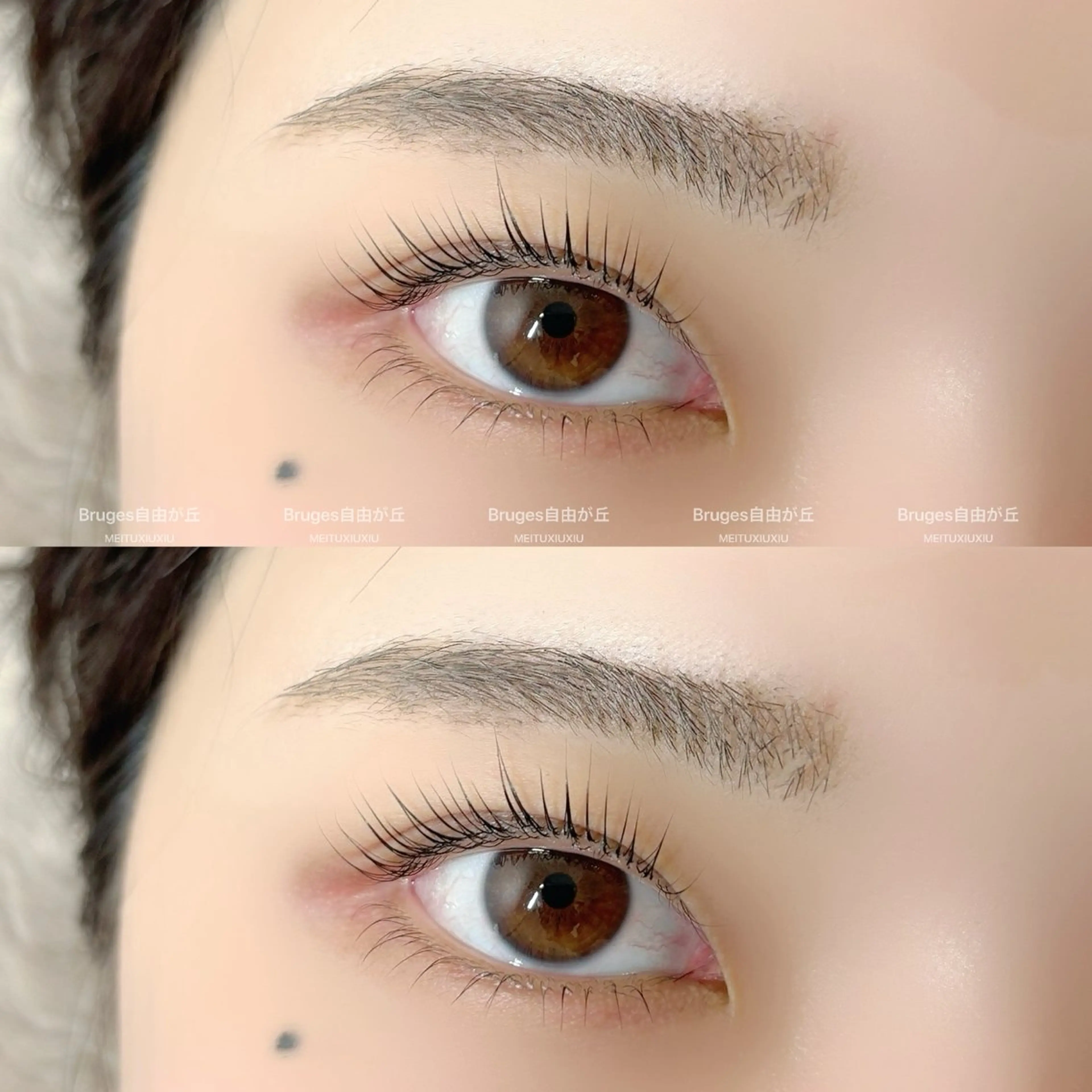 マツエク・マツパ 下まつげエクステ 一重×まつ毛パーマ Bruges 自由が丘のマツエク・マツパデザイン