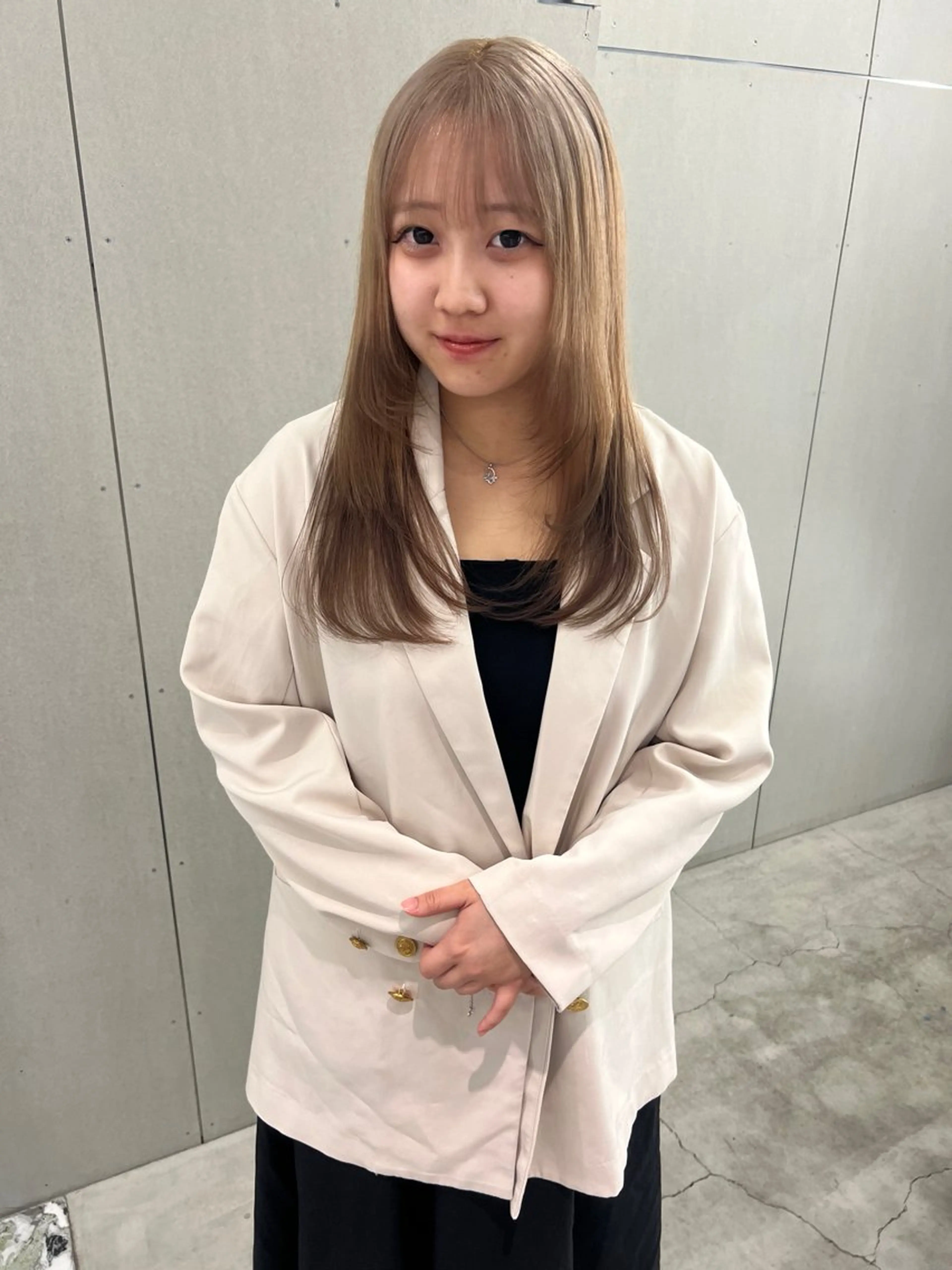 カラー ベージュカラー ブラウンカラー ミルクティーベージュ GEM/ hinanaのヘアスタイル