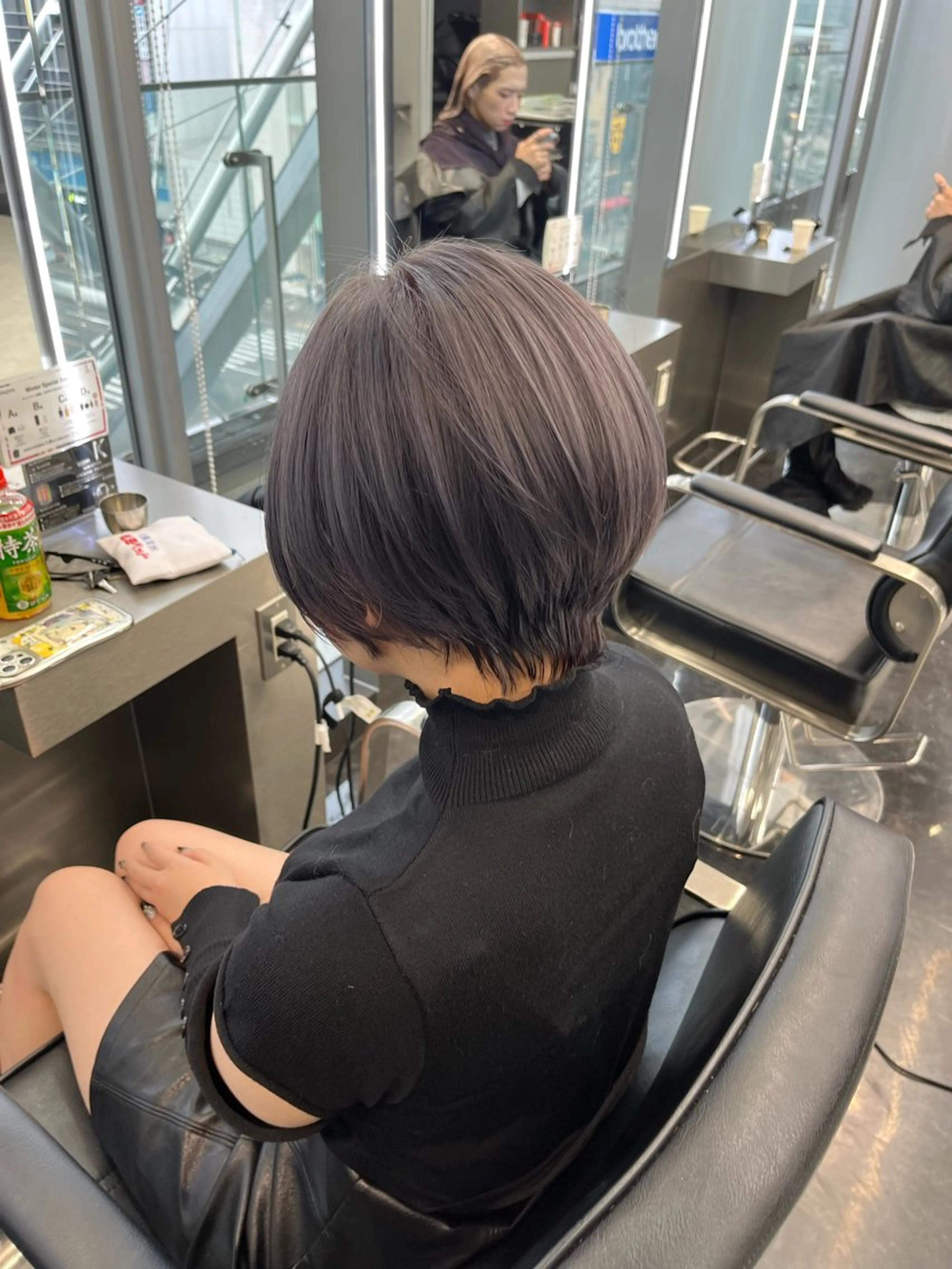 ショート カラー ヘアアレンジ ブリーチ ハイトーンカラー カット ヘアカラー トリートメント ヘアセット ハイトーン/透明感 髪質改善/rinaのヘアスタイル