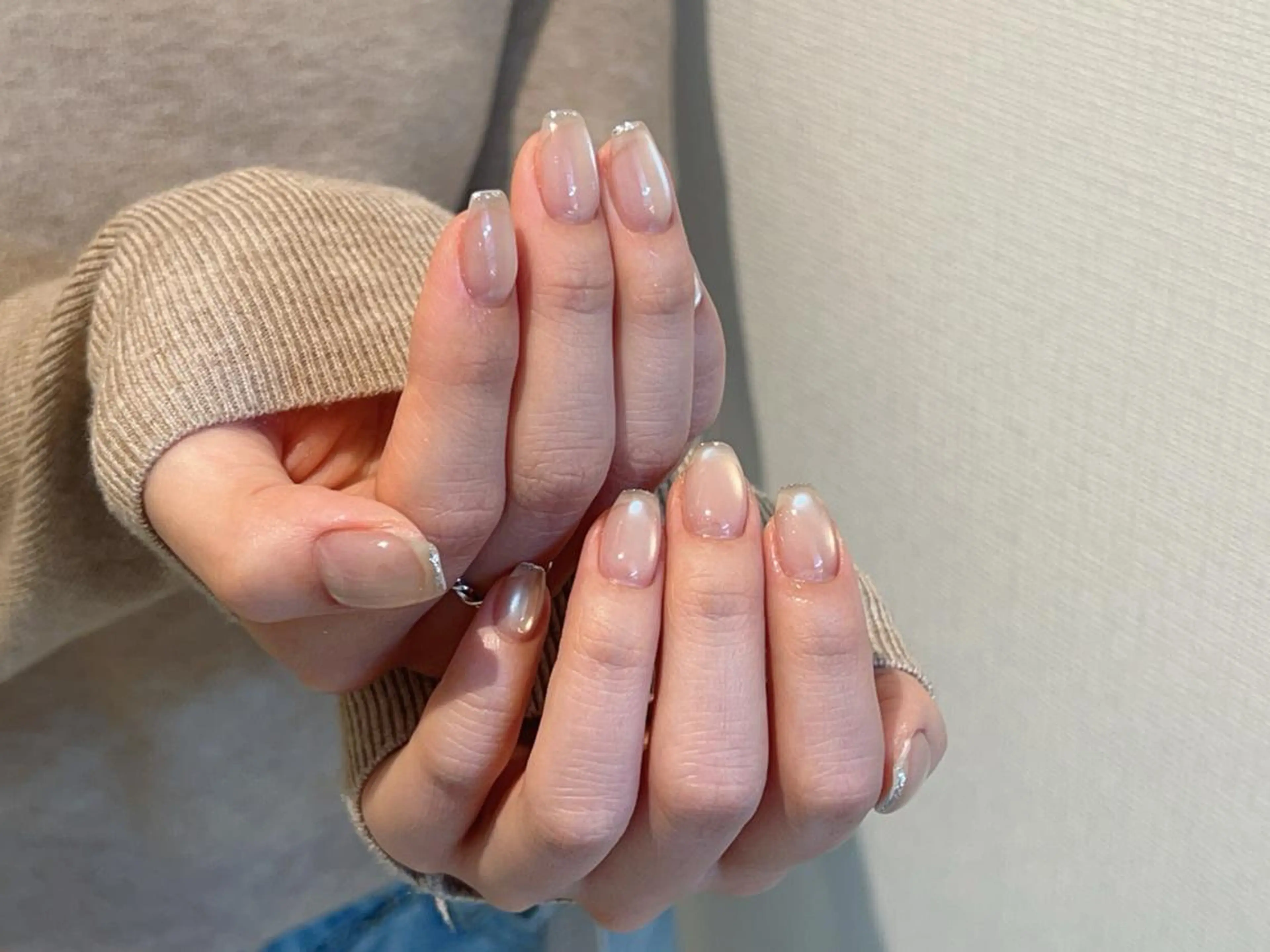 ネイル シルバー ハンドネイル L&Y Nail salonのネイルデザイン