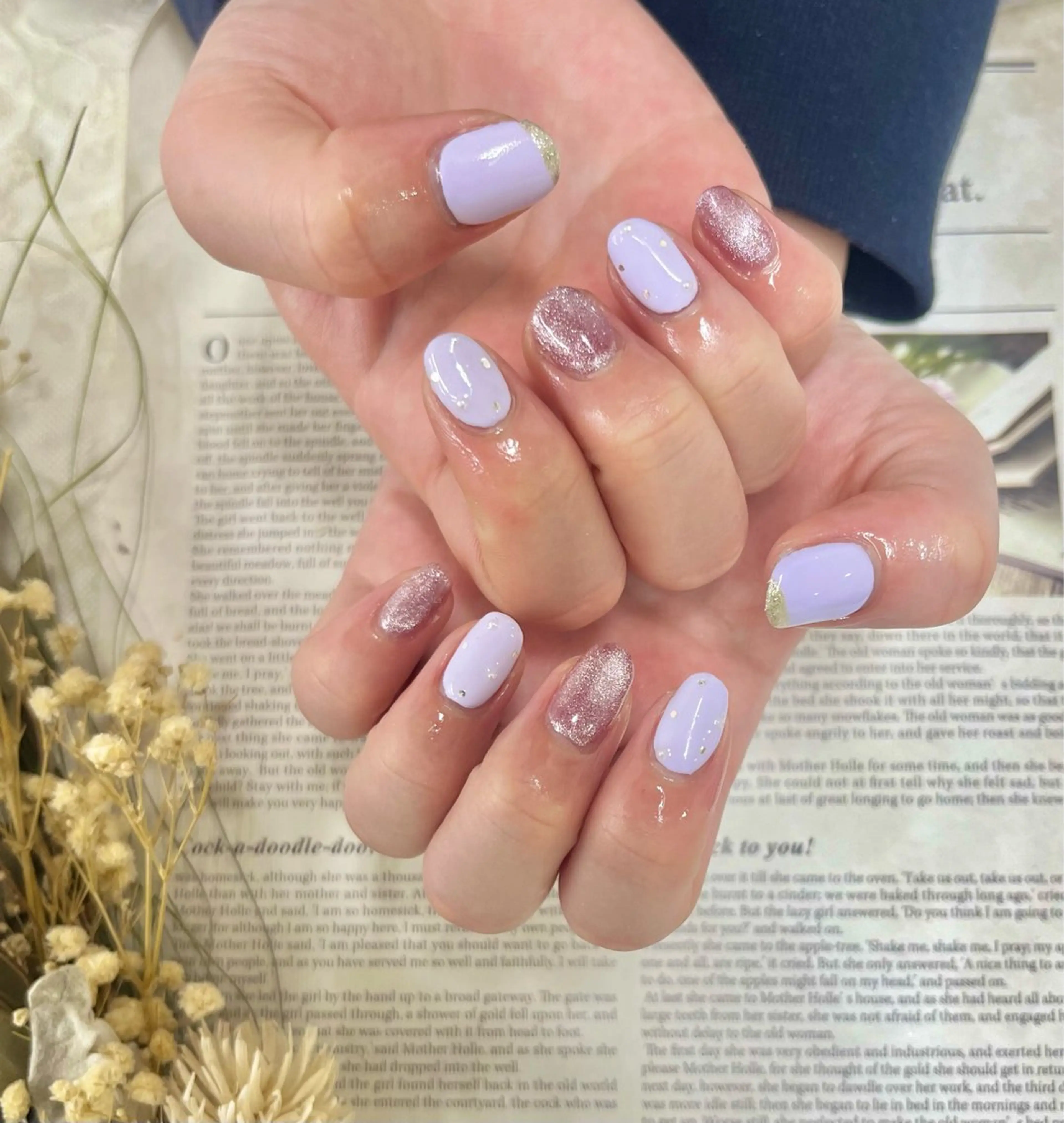 ネイル ガーリー ピンク パープル ︎Basic町田イン スタ予約 AIRIのネイルデザイン