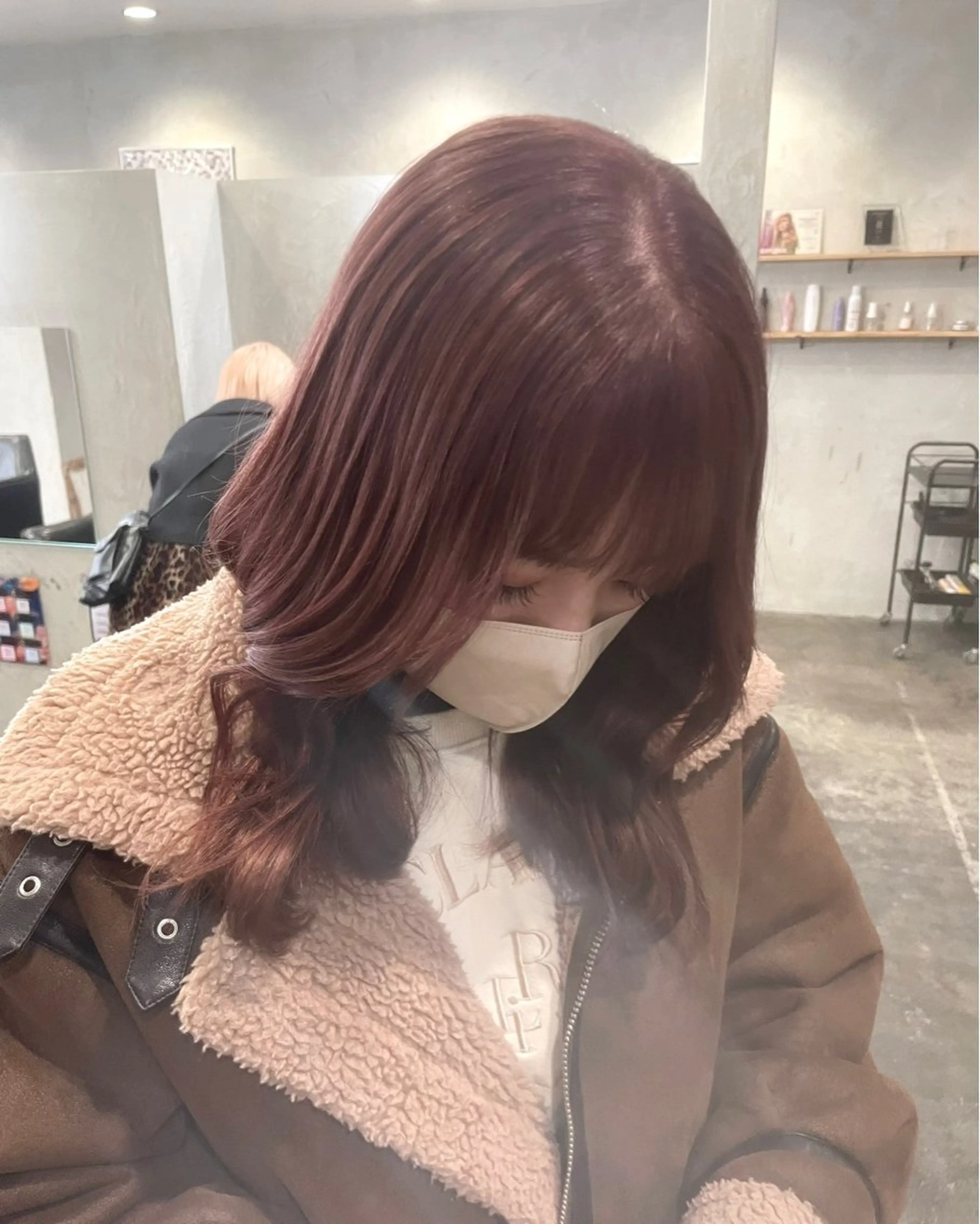 カラー ブラウンカラー ピンクカラー MaisonHALU さくらのヘアスタイル