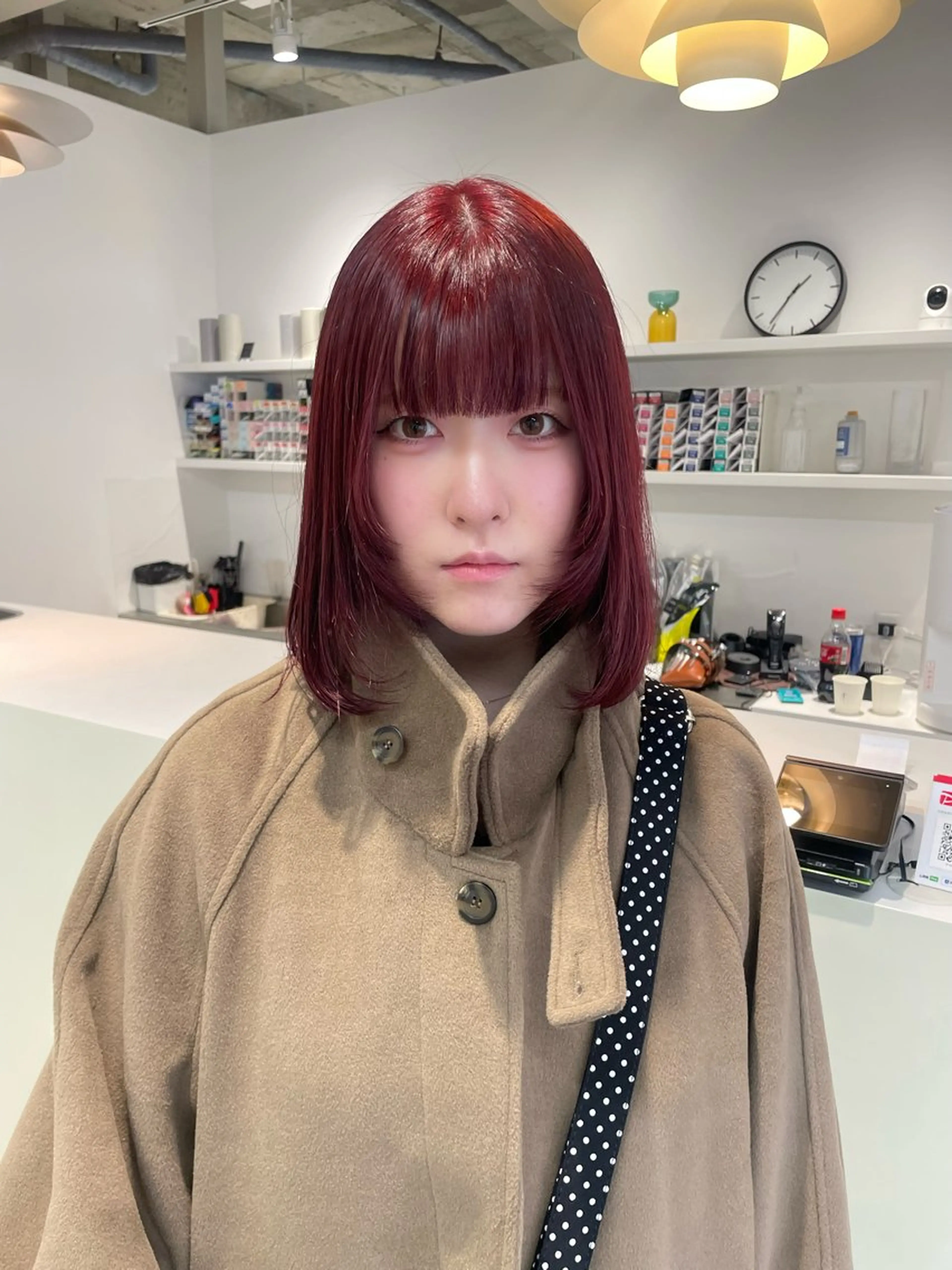 ミディアム カラー ヘアカラー トリートメント 𝘚𝘶𝘻𝘶 𓂃𓈒𓏸のヘアスタイル