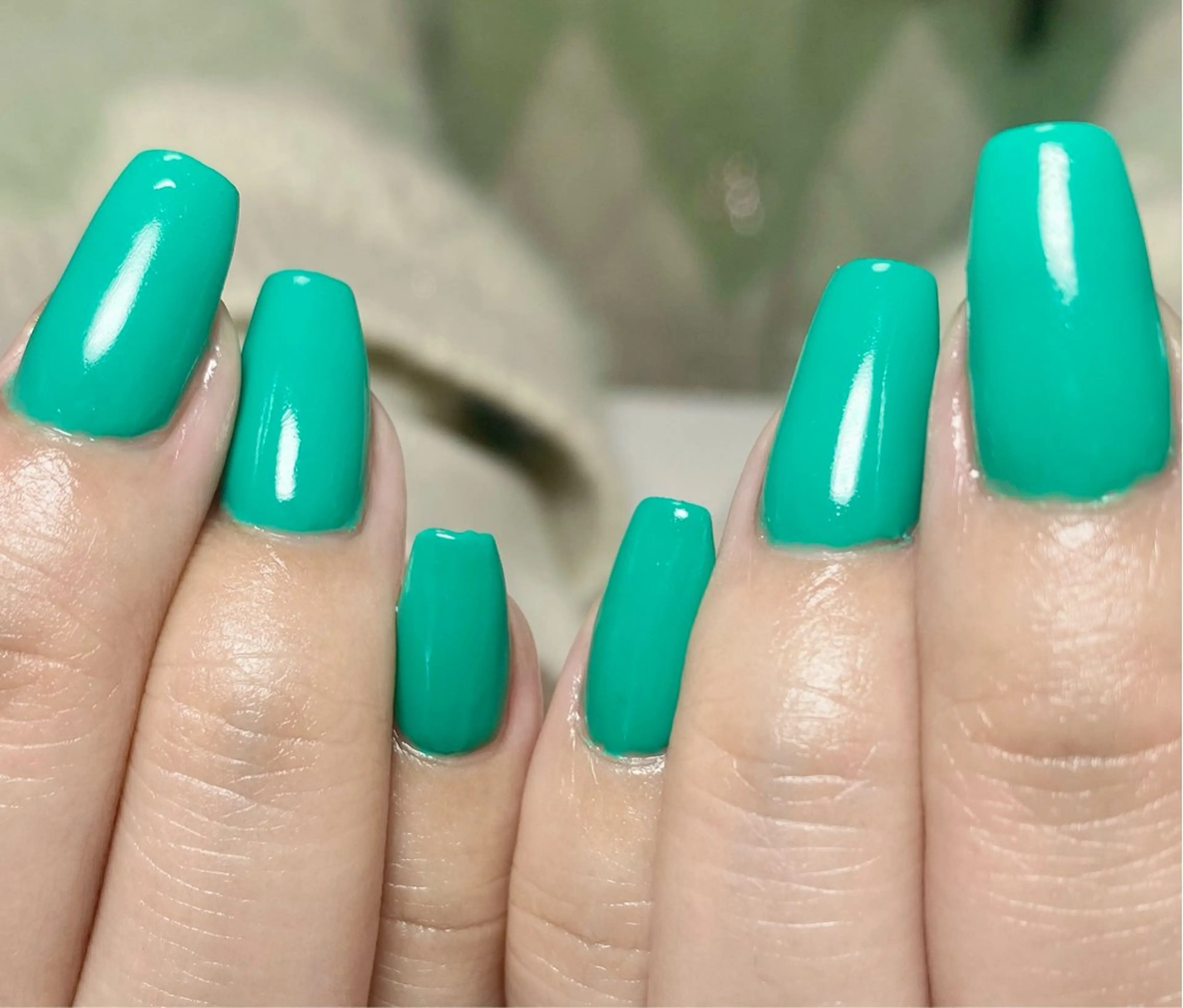 ネイル グリーン ハンドネイル Nail Salon K 🧸美爪育成のネイルデザイン