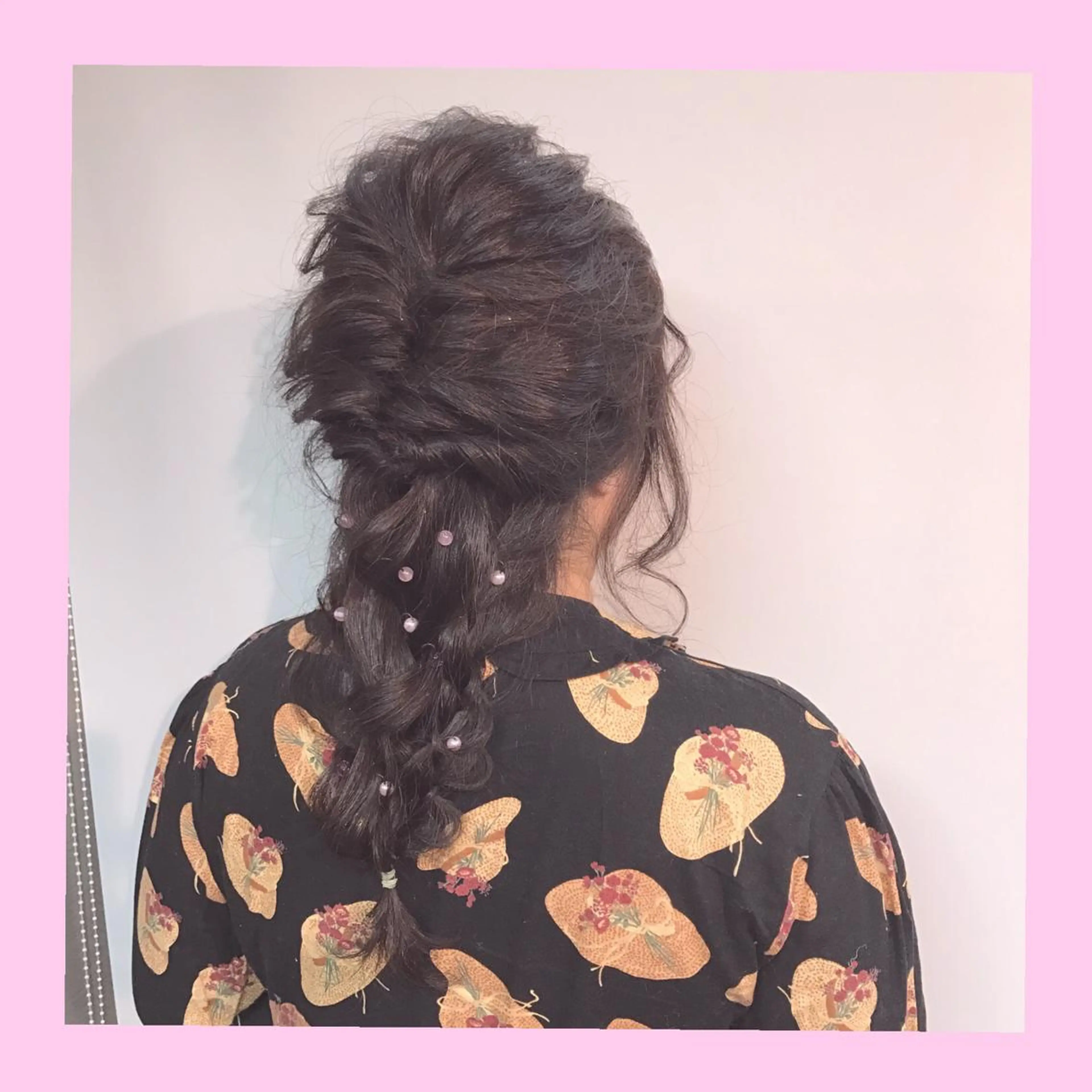 セミロング ヘアアレンジ SHIN/レイヤー カット×クロスパーマのヘアスタイル