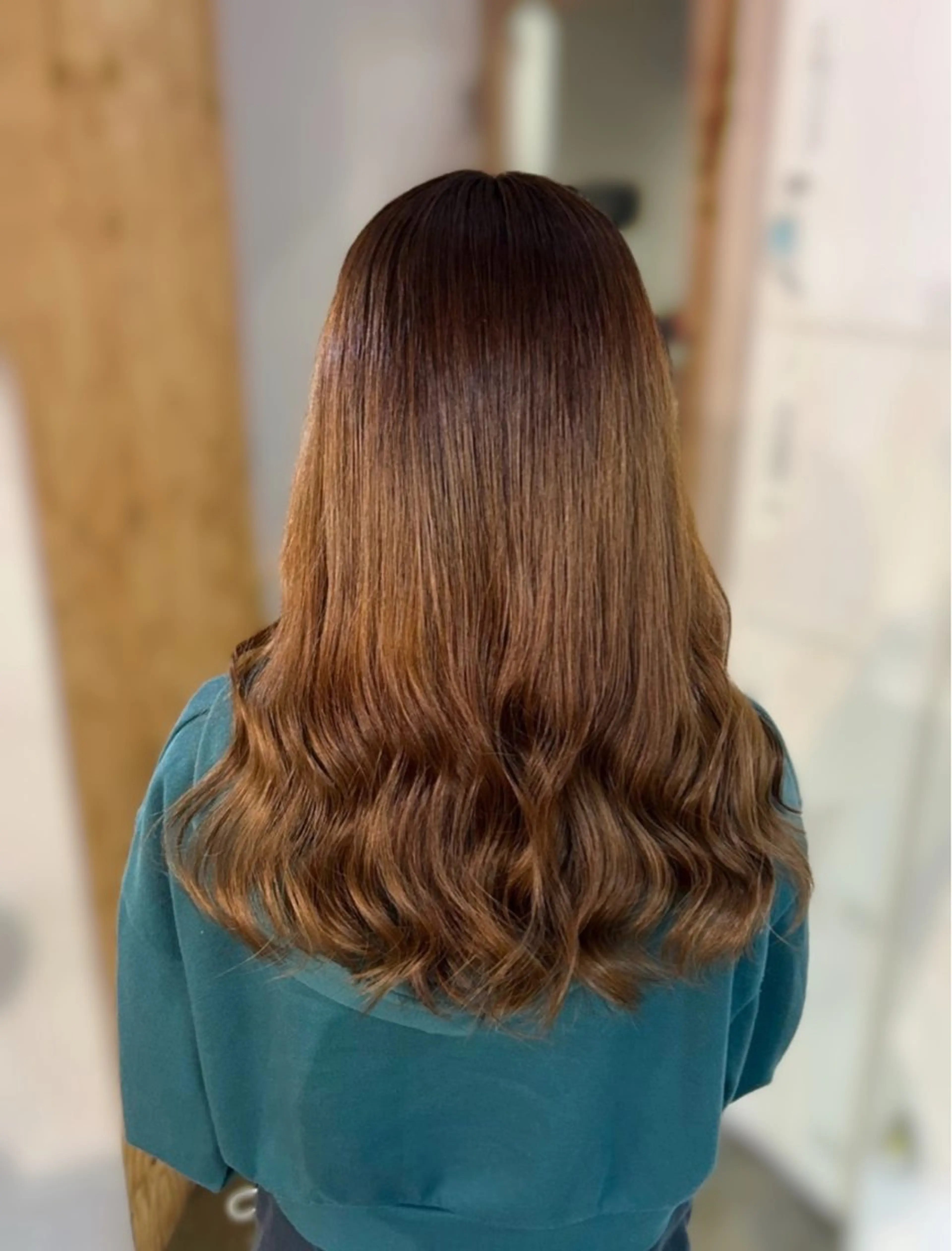 ロング ヘアカラー 縮毛矯正 トリートメント オオニシ オト🐹のヘアスタイル