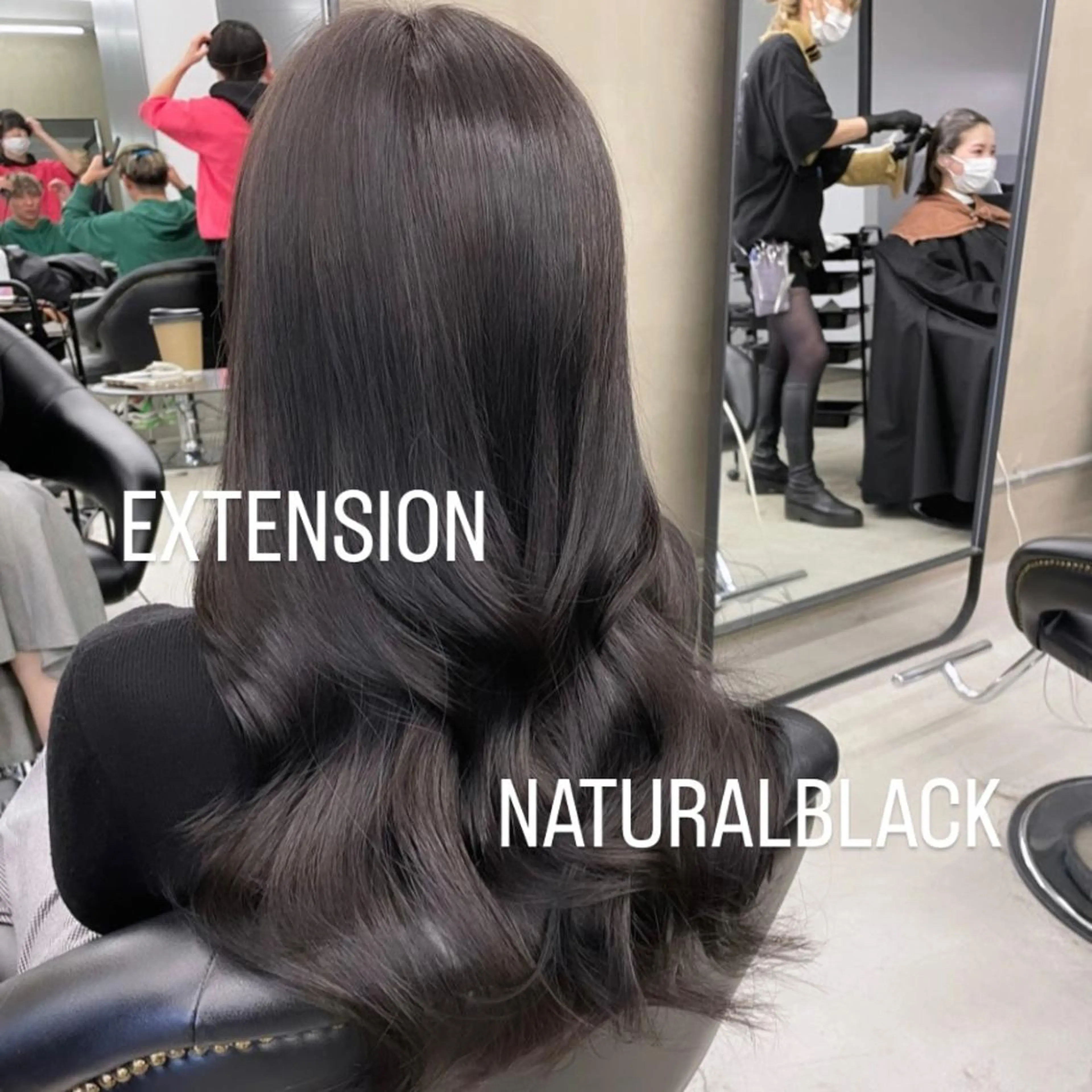 ロング カラー エクステ エクステ🩵ブリーチ 韓国ヘア🩵KAEのヘアスタイル