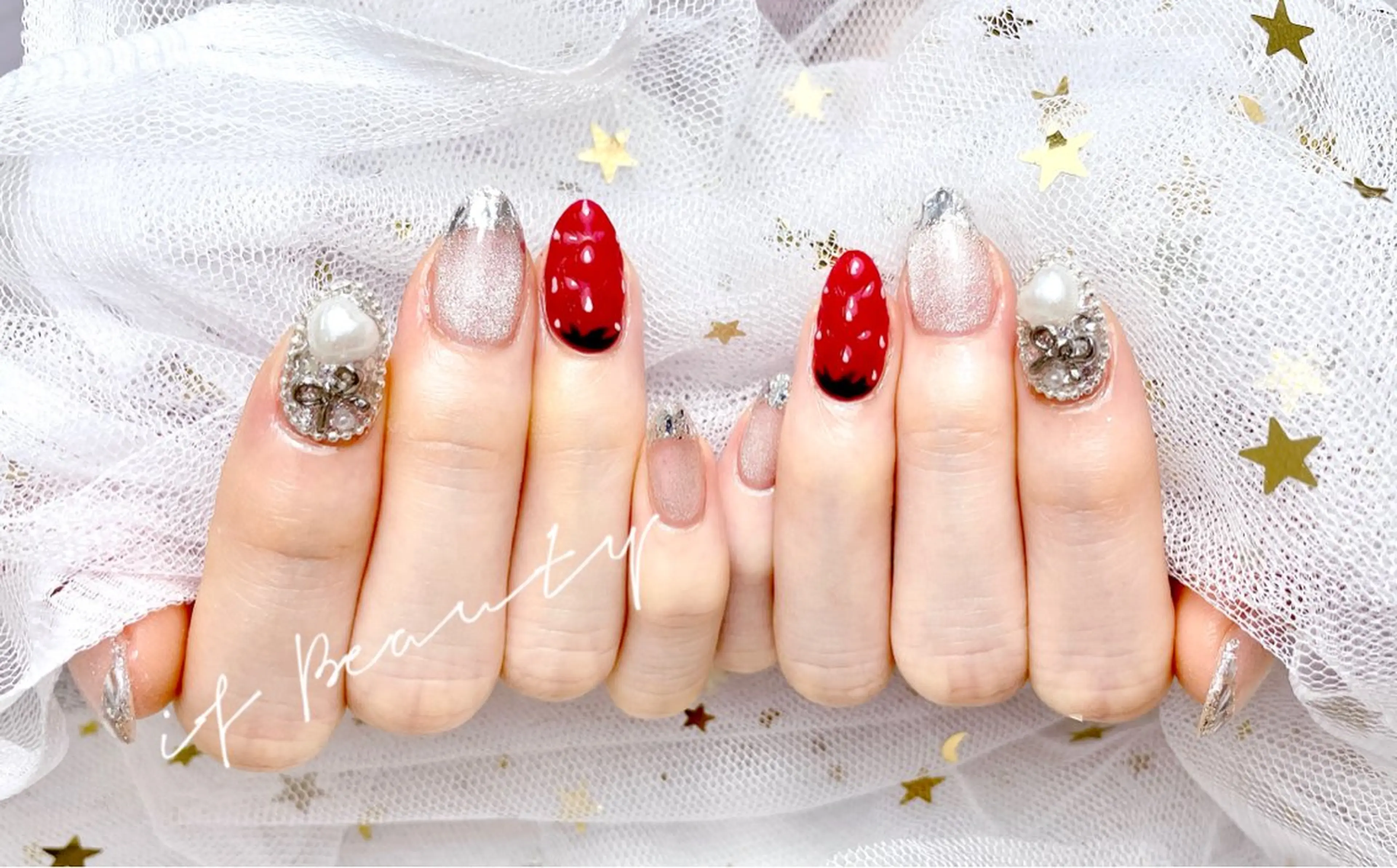 ネイル フレンチネイル ガラスフレンチ オフのみ(ネイル) If beauty salon1号店所属・イフ ビューティーのネイルデザイン