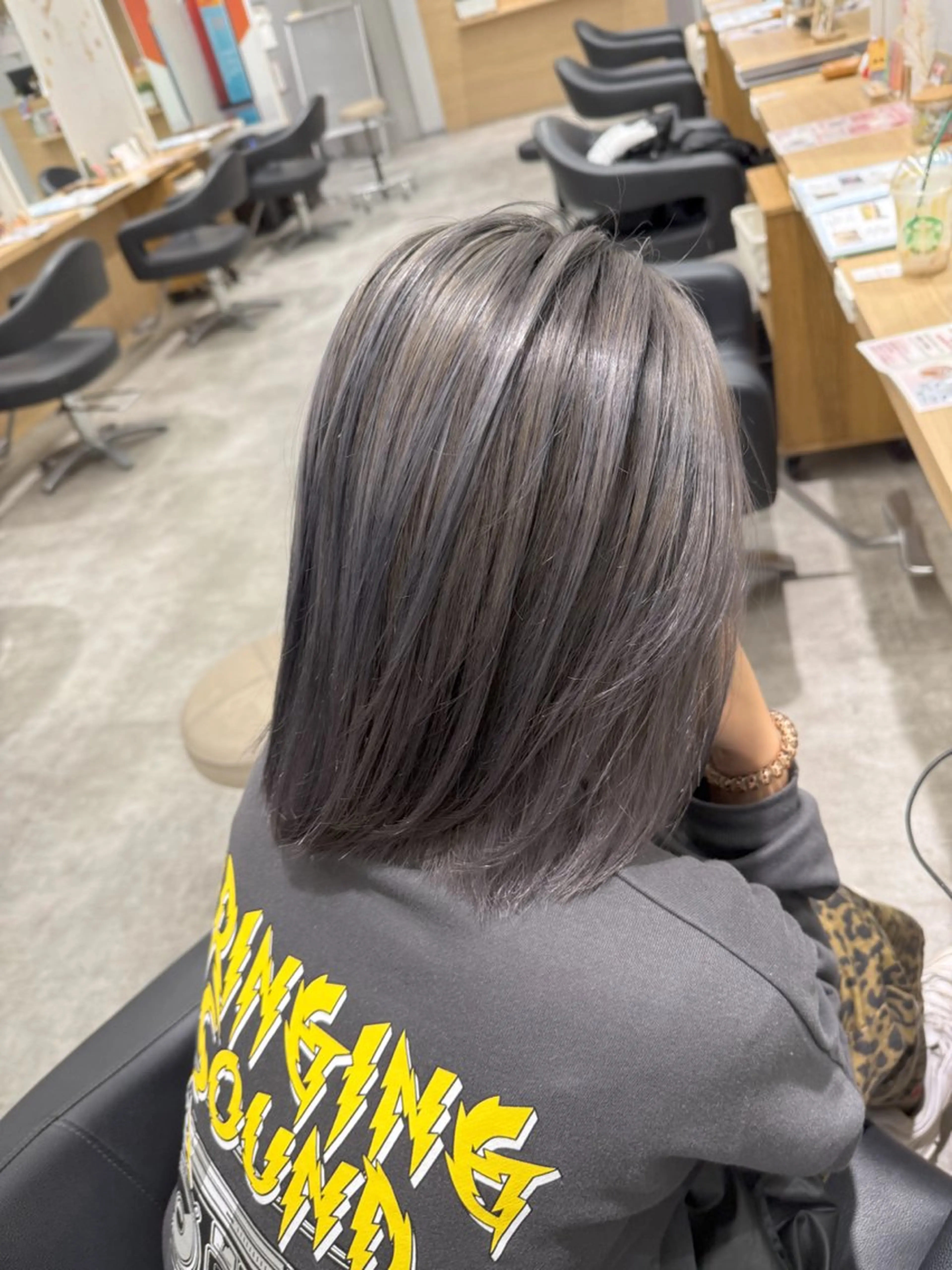 ミディアム カラー バレイヤージュ ミストバング ブリーチ ケアブリーチ ダブルカラー ヘアカラー AVANCE.京橋店所属・雰囲気似合わせ/永田 汰伊智/艶カラー🫧のヘアスタイル
