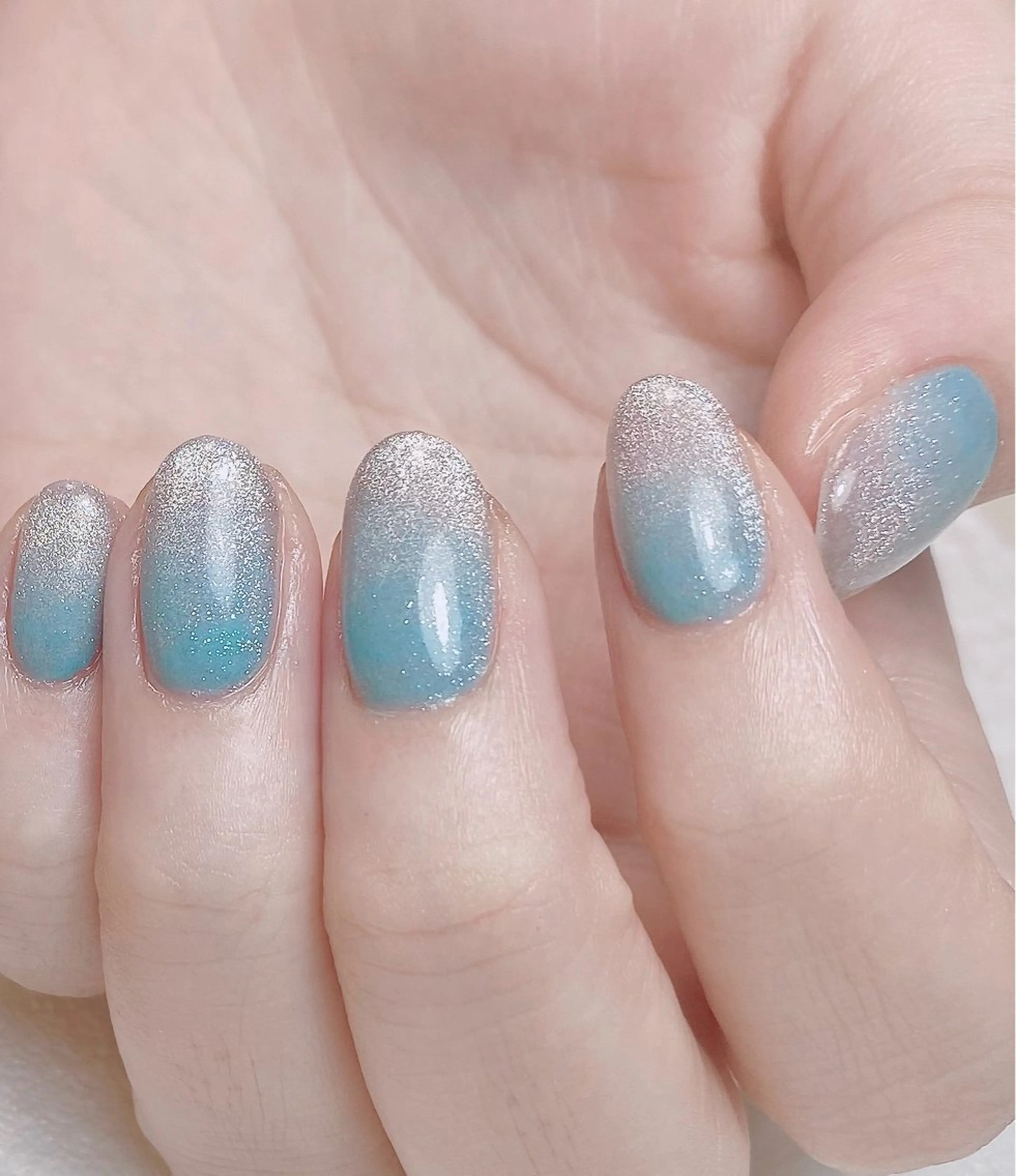 ネイル ブルー マグネットネイル Nail Salon K 🧸美爪育成のネイルデザイン