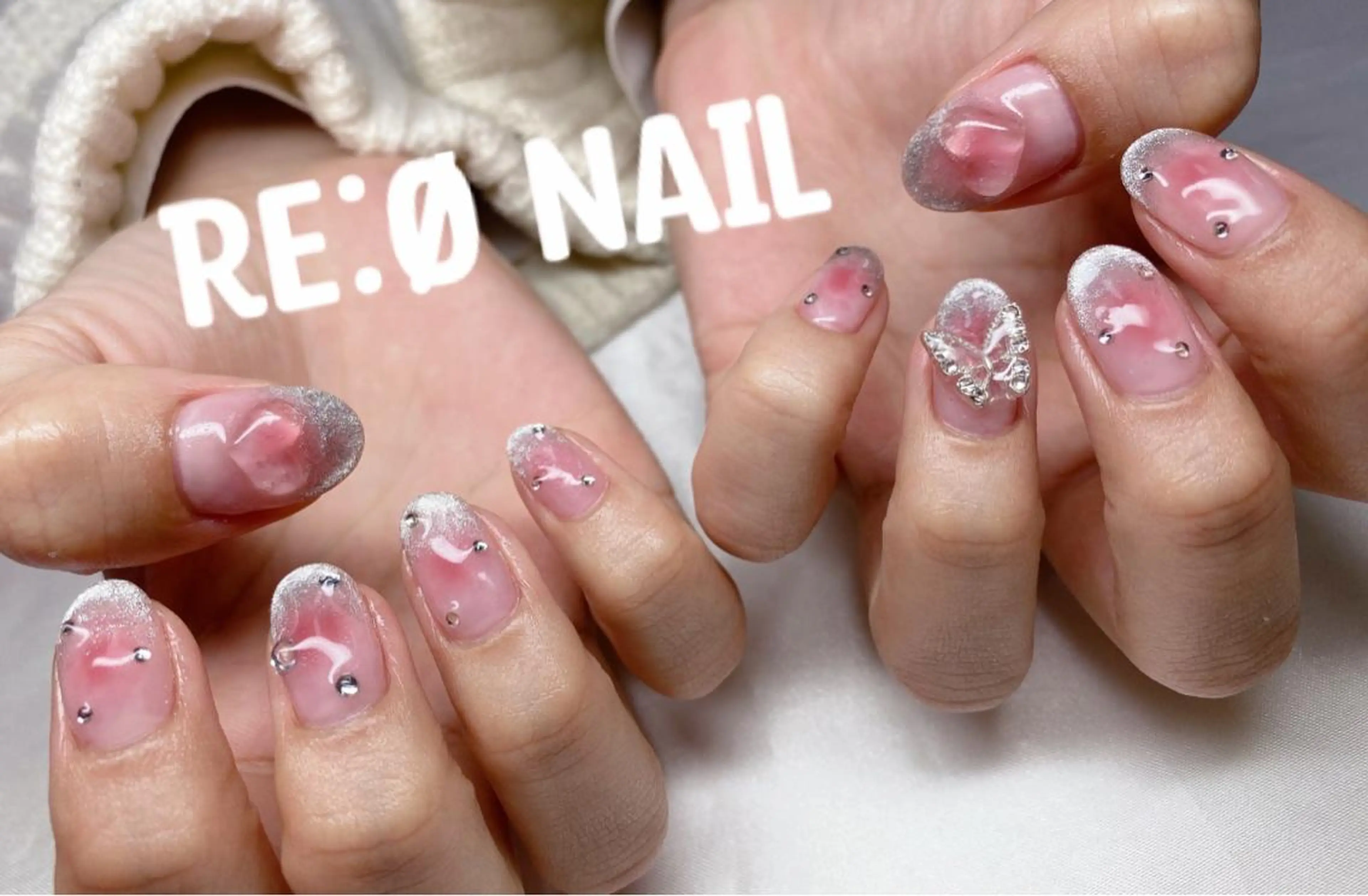 ネイル チークネイル マグネットネイル ハンドネイル Re:Ø nail 🩵TSUJIのネイルデザイン