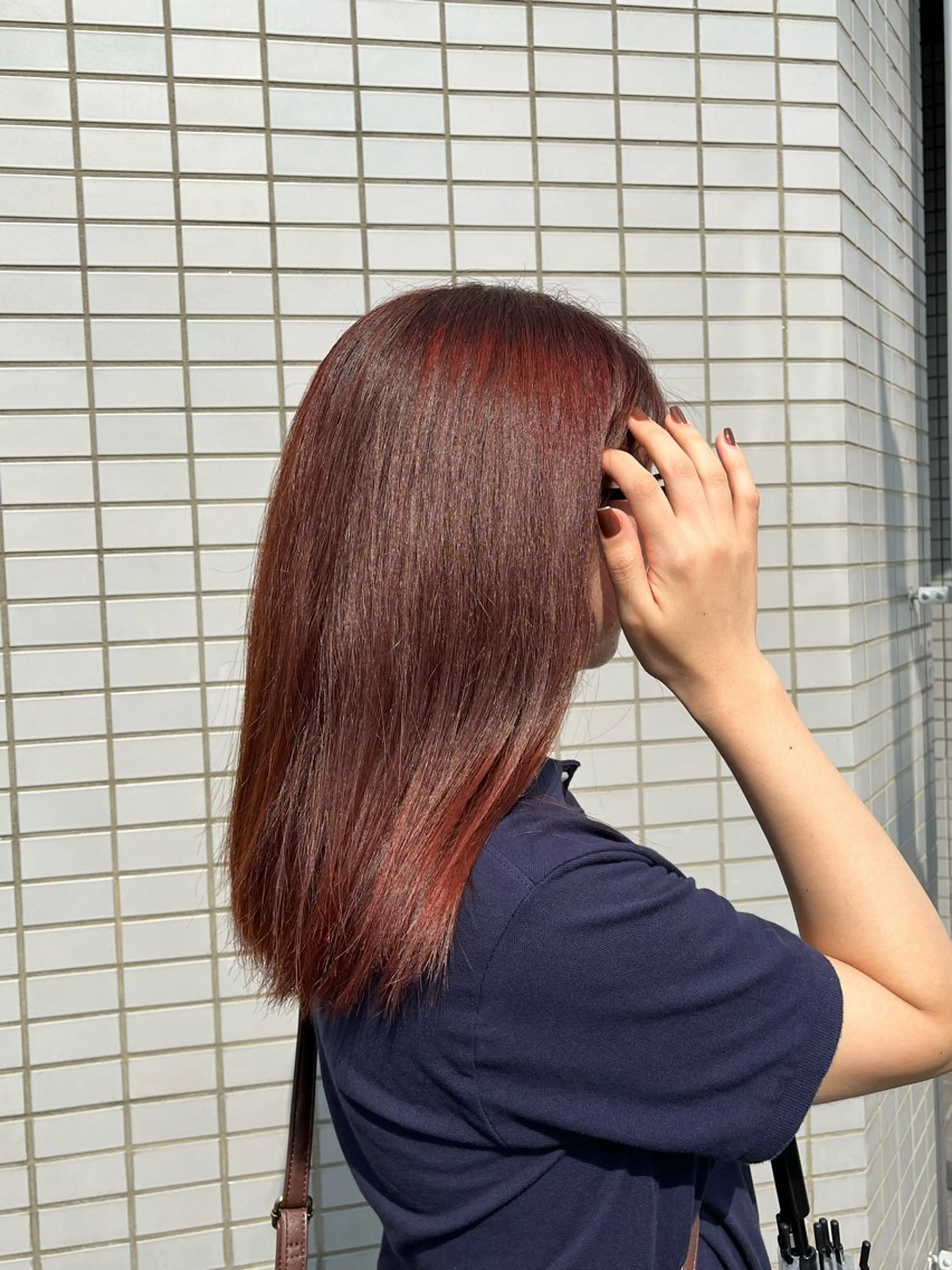 ロング カラー レッドカラー times salon 栄所属・韓国ヘアスタイリスト Harukaのヘアスタイル