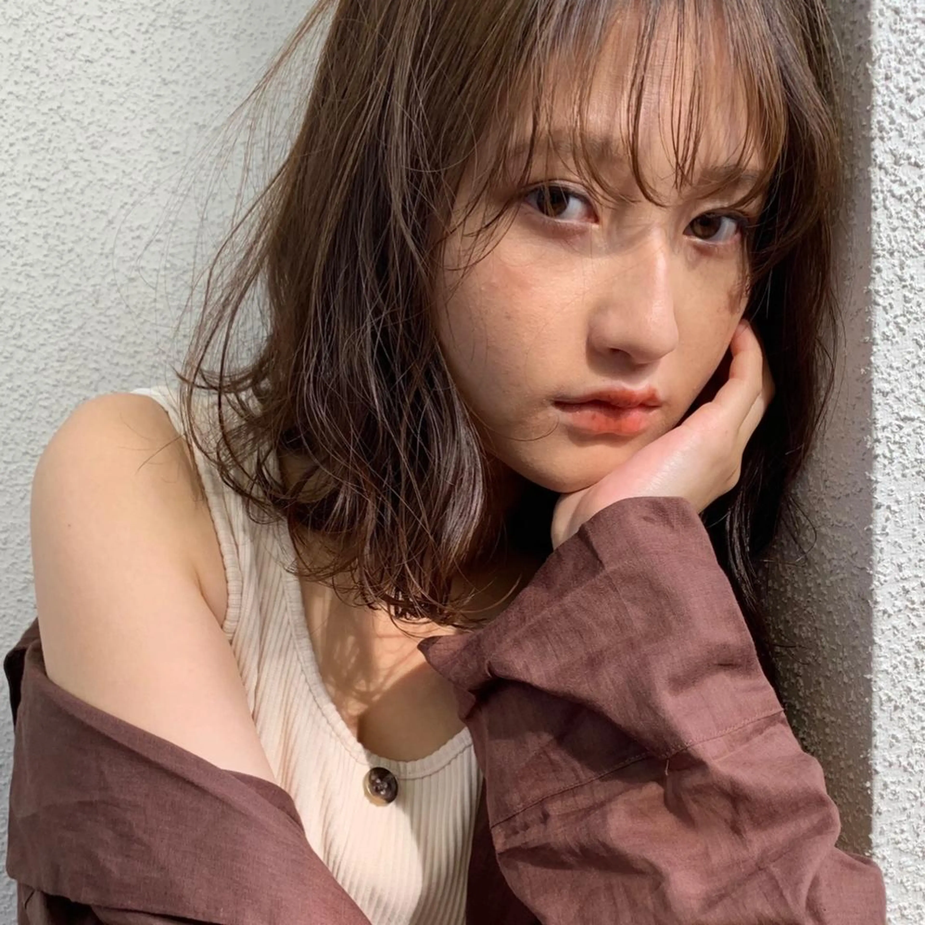 ミディアム カラー ブラウンカラー カット トリートメント 韓国ヘア /男女❄️ 細江 美紅のヘアスタイル