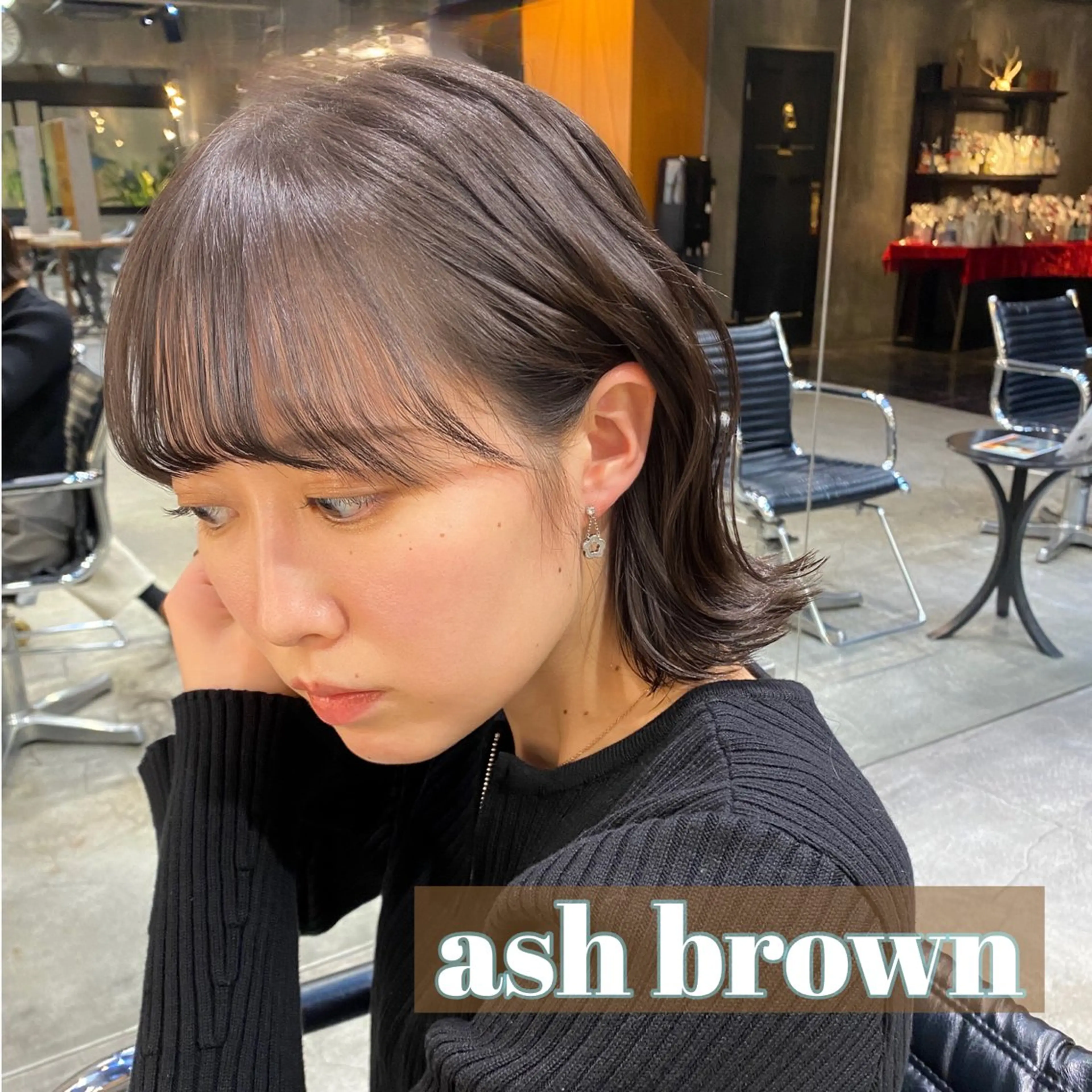 カラー アッシュ アッシュブラウン ブラウンカラー カット ヘアカラー ブリーチなしダブル カラー🧸🐺陽介のヘアスタイル