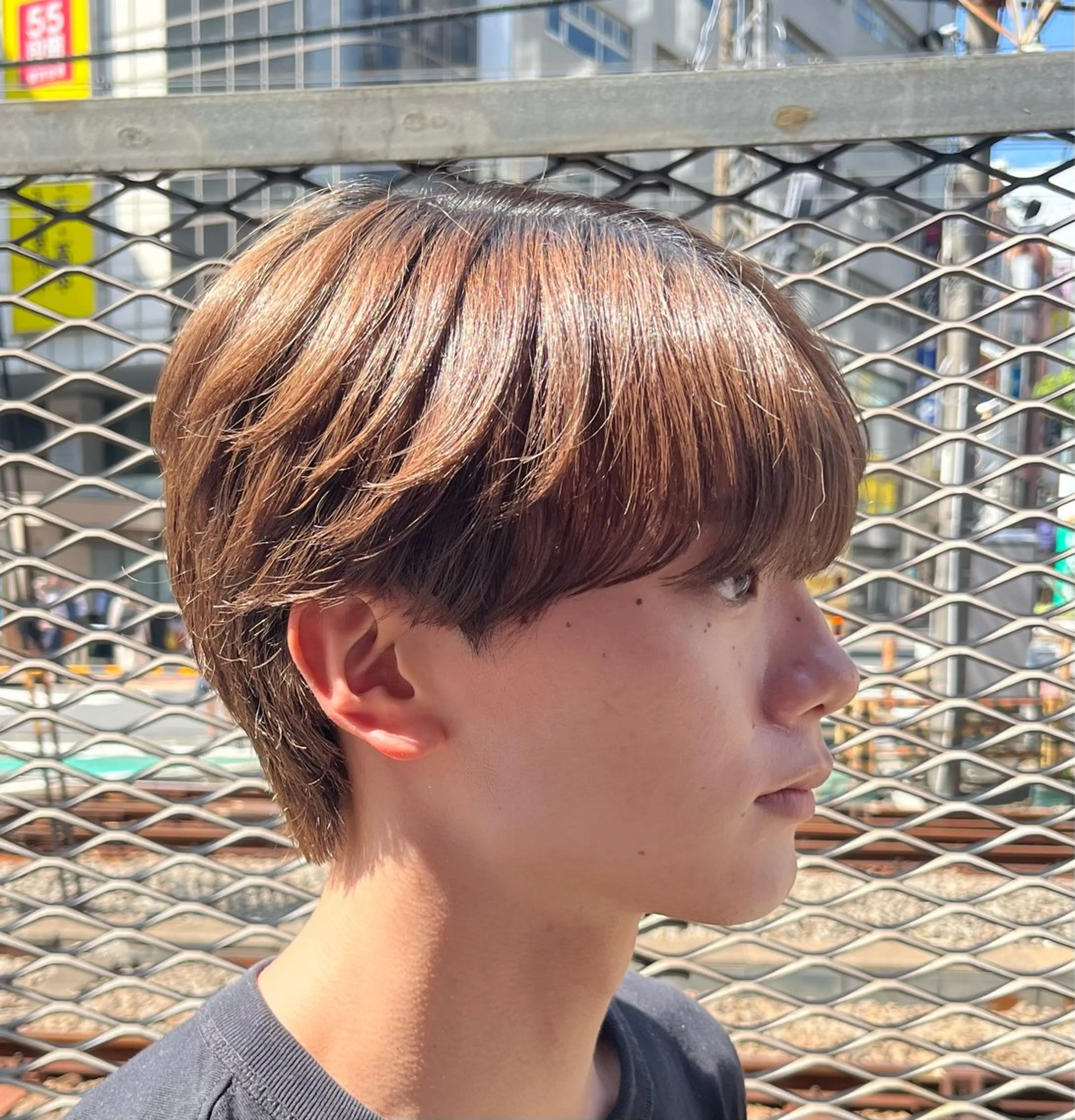 ショート パーマ メンズ マッシュ メンズパーマ シースルーマッシュ カット カルマ・ニュアンス パーマ　須田龍世のヘアスタイル